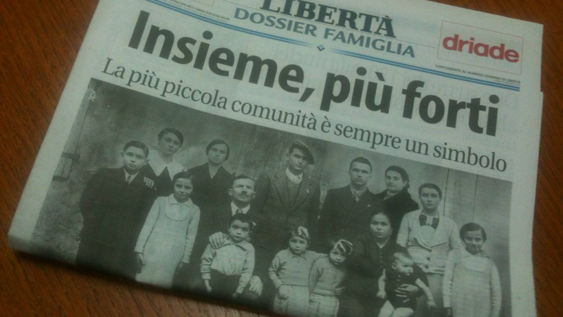 Speciale Famiglia, domani col Libertà 32 pagine di storie, foto, esperienze
