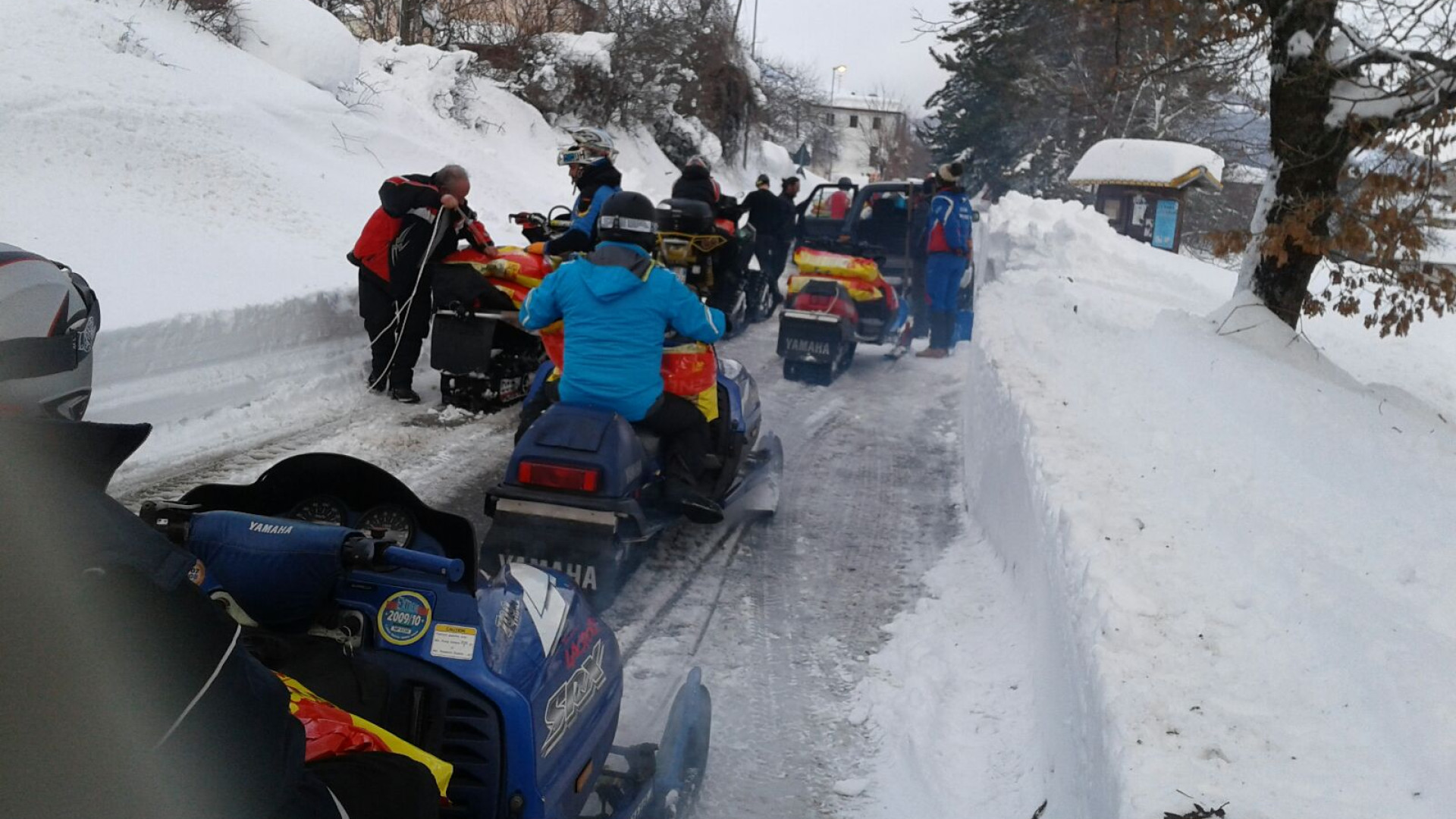 Neve e terremoto, squadre piacentine all'opera. Recuperate due persone