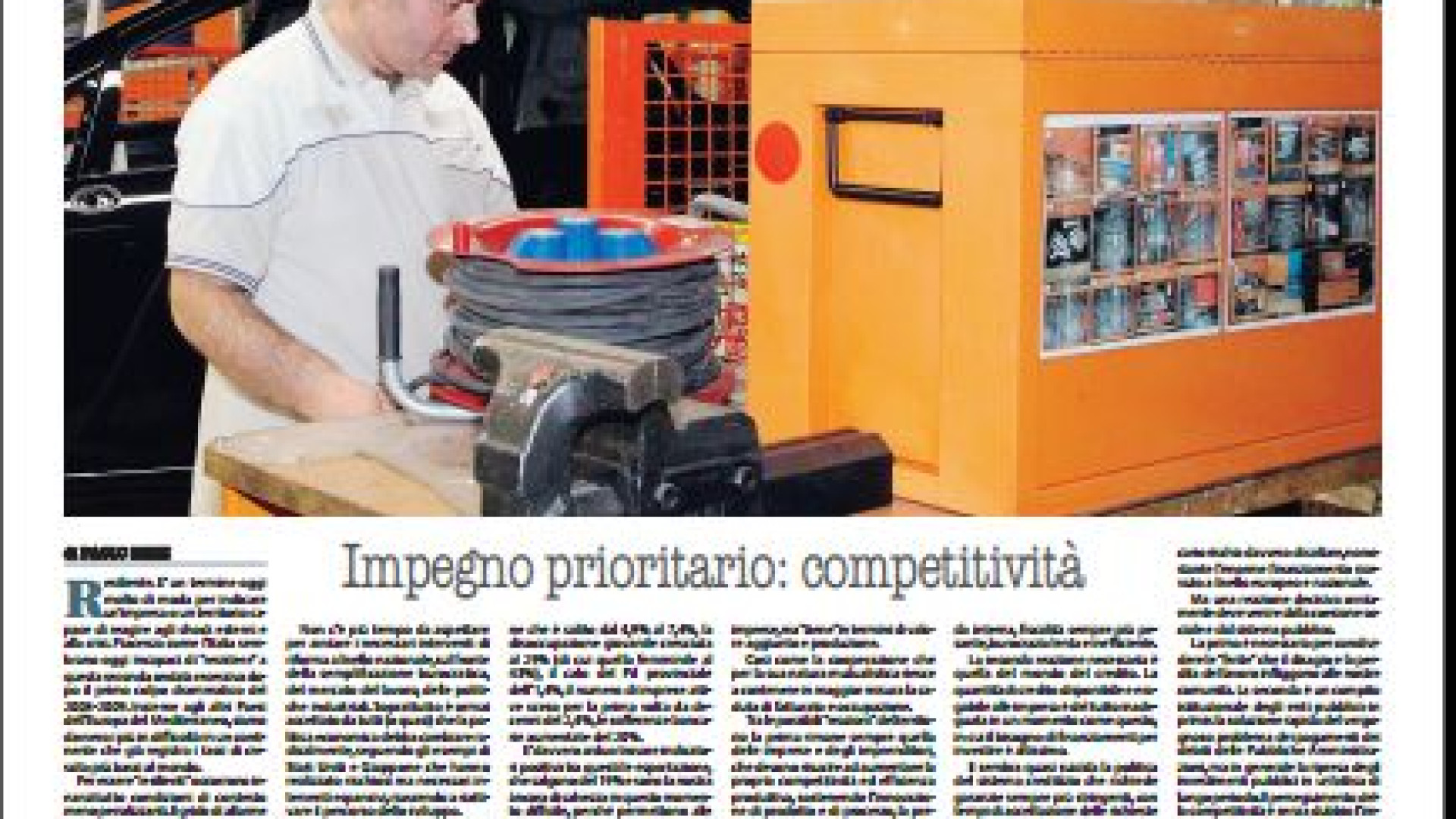 "Per reagire alla crisi", oggi con Libertà il rapporto economia