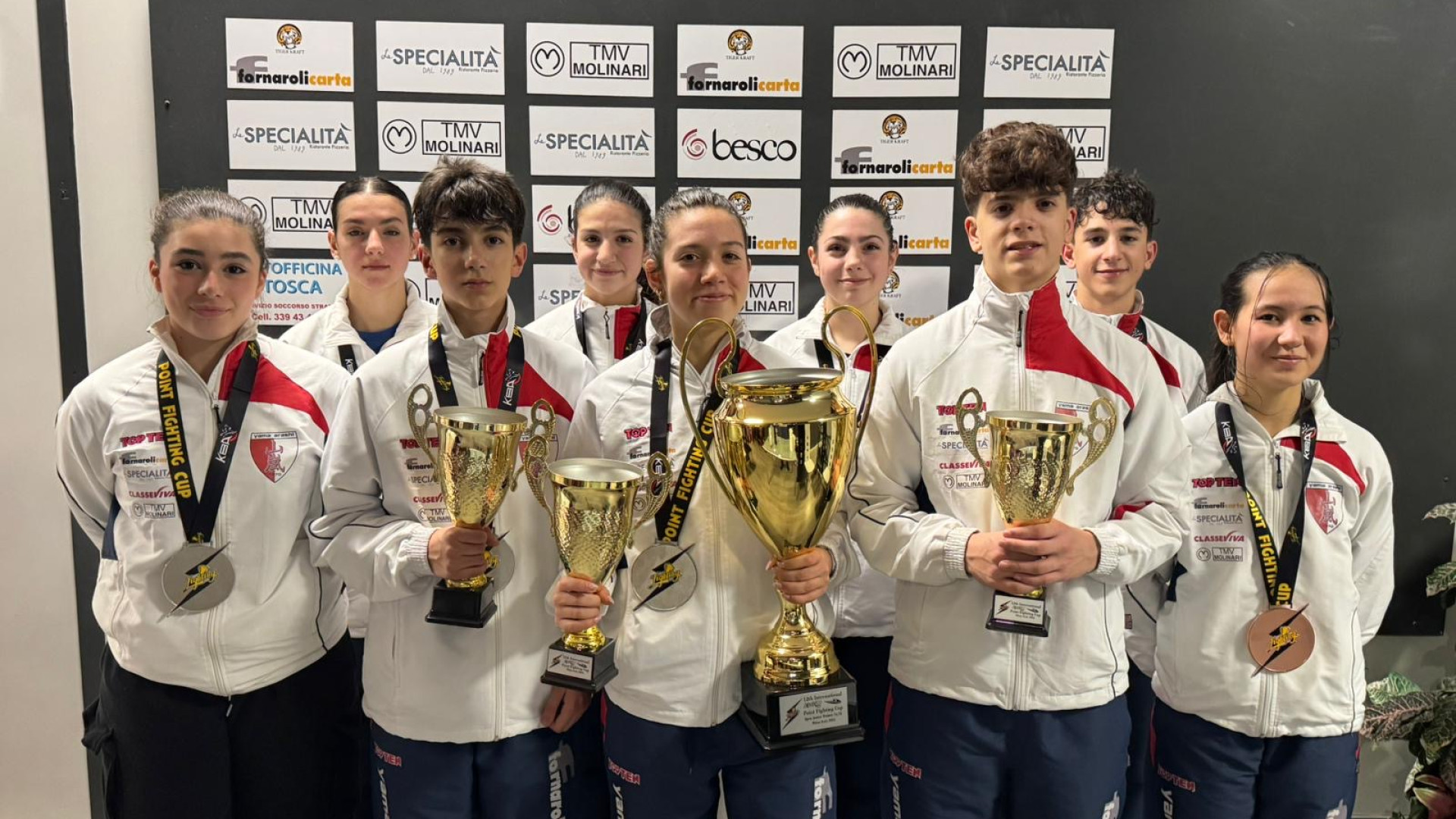 Kickboxing, 15 medaglie internazionali per la Yama Arashi alla Pointfighting Cup