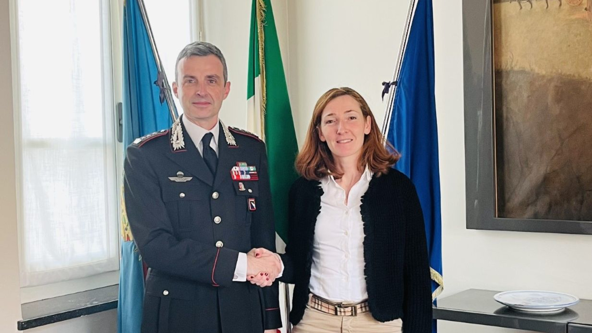 Provincia, il presidente Patelli incontra il colonnello Breda. "Collaborazione concreta"