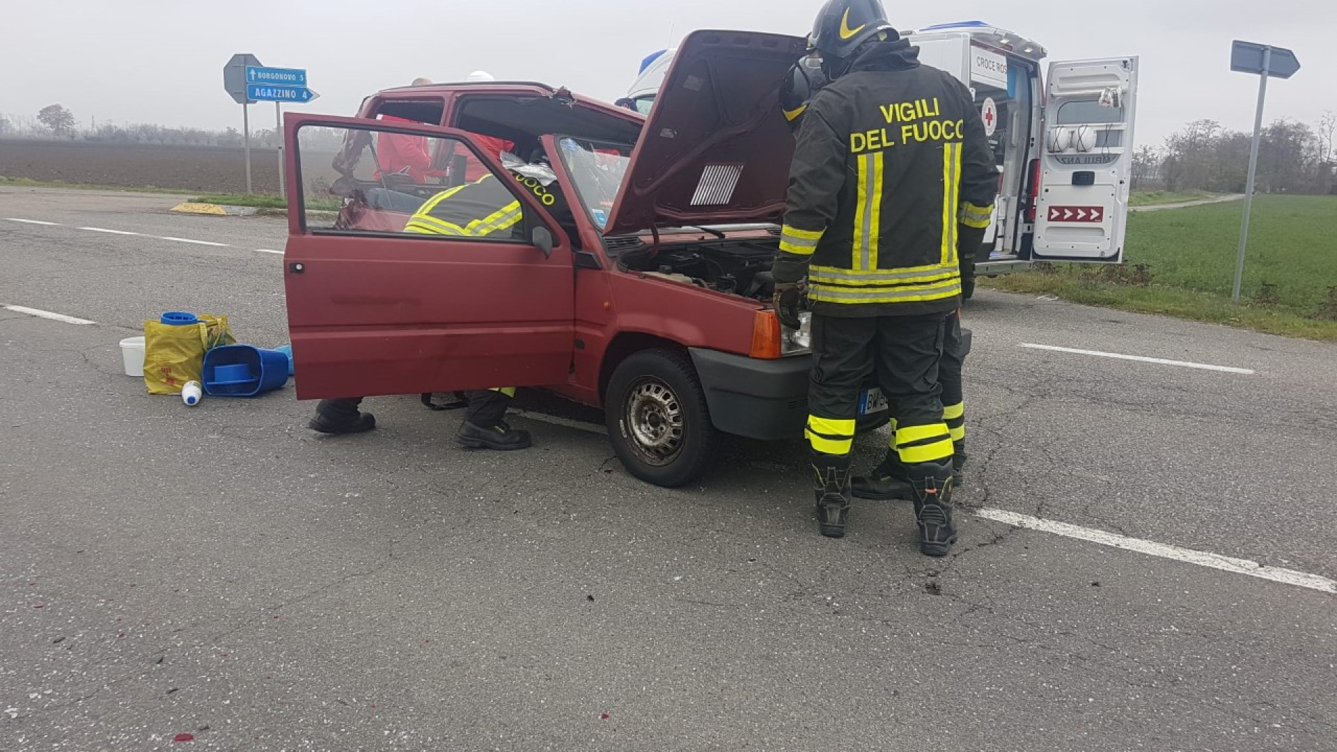 Mottaziana, tamponamento all'incrocio per Agazzino. Tre donne ferite