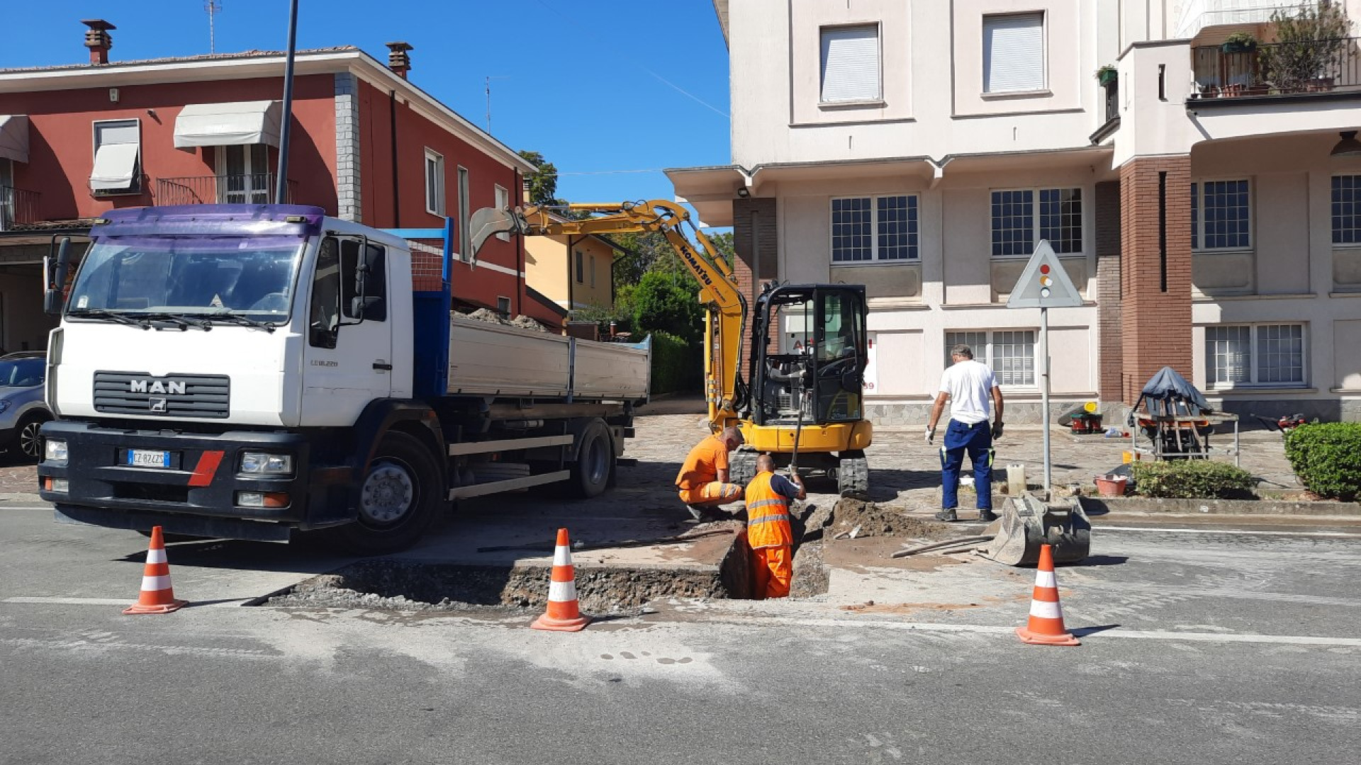 In Val Nure si rompono due tubi dell'acqua: interventi a Podenzano e Ponte dell'olio