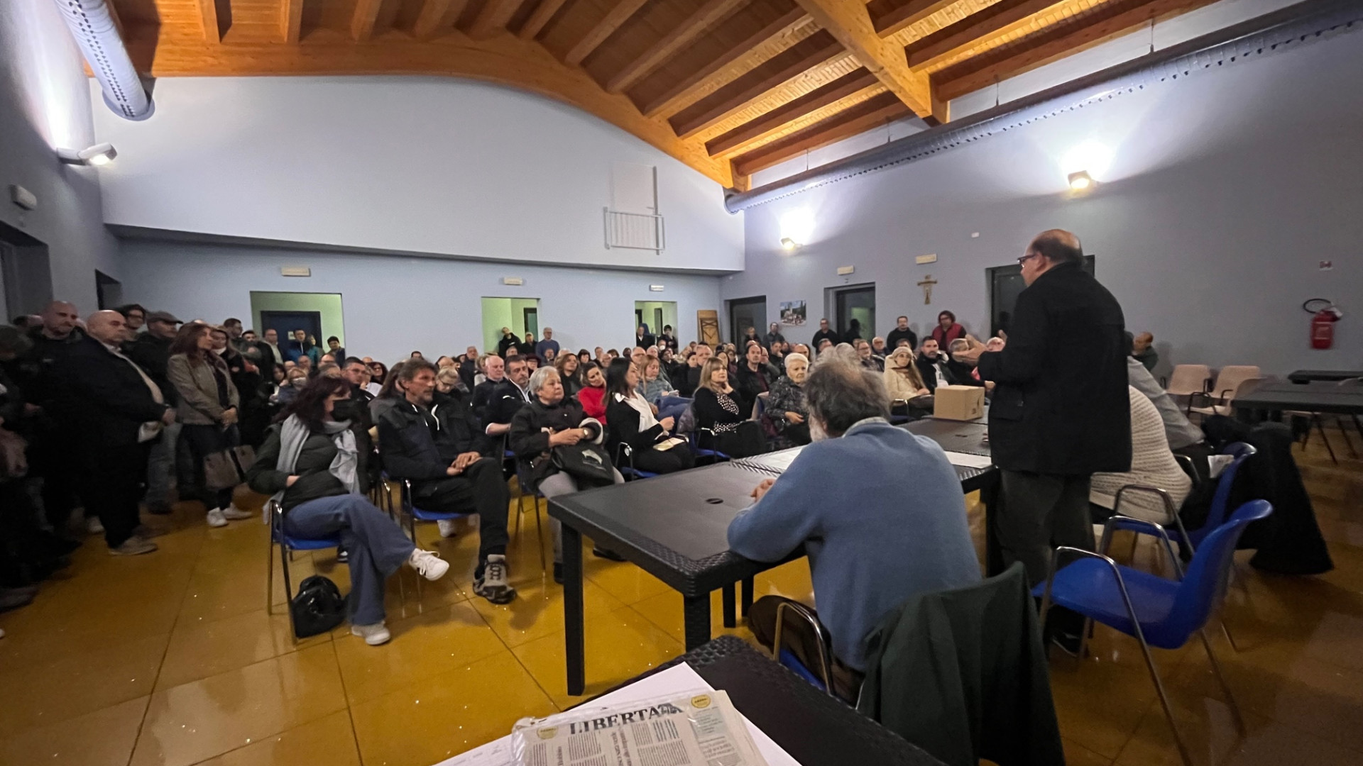 In più di 200 a Rivergaro per la Statale 45. “Ci lasciano mezza casa, alziamo la voce”