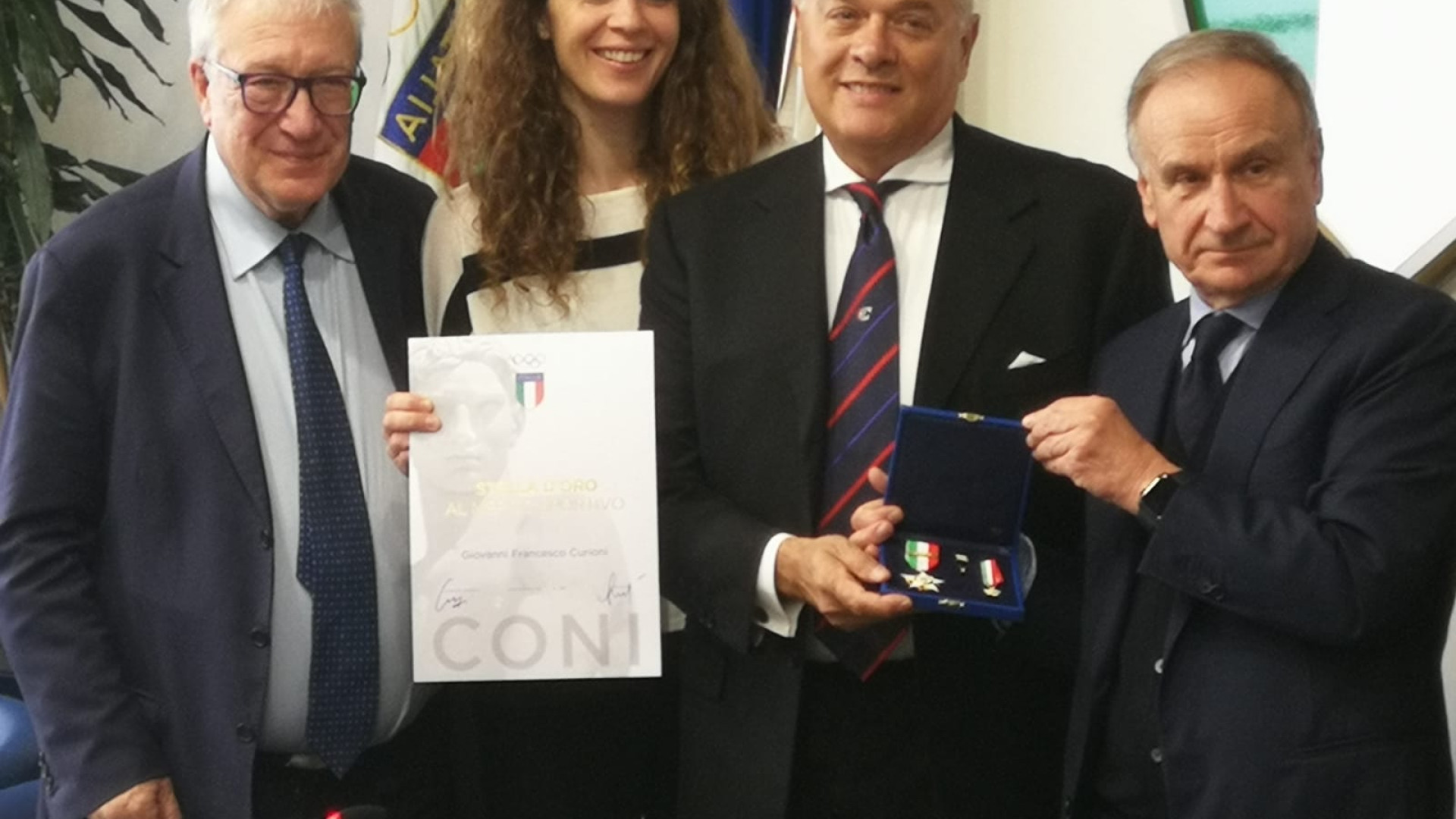 Franco Curioni insignito della stella d’oro al merito sportivo del Coni