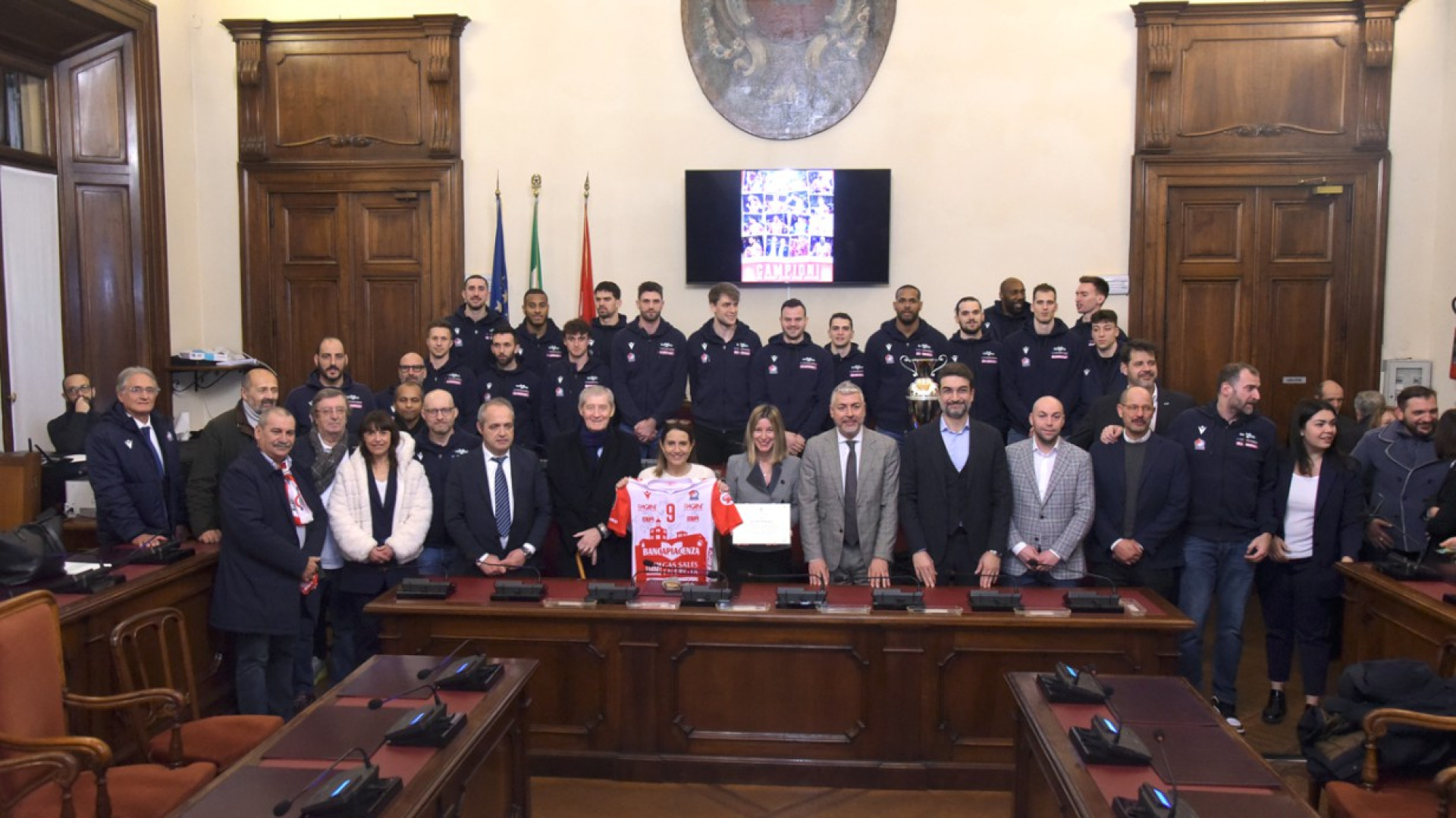 Sindaco e giunta applaudono la Gas Sales Volley Piacenza: "Siamo tutti orgogliosi di voi"
