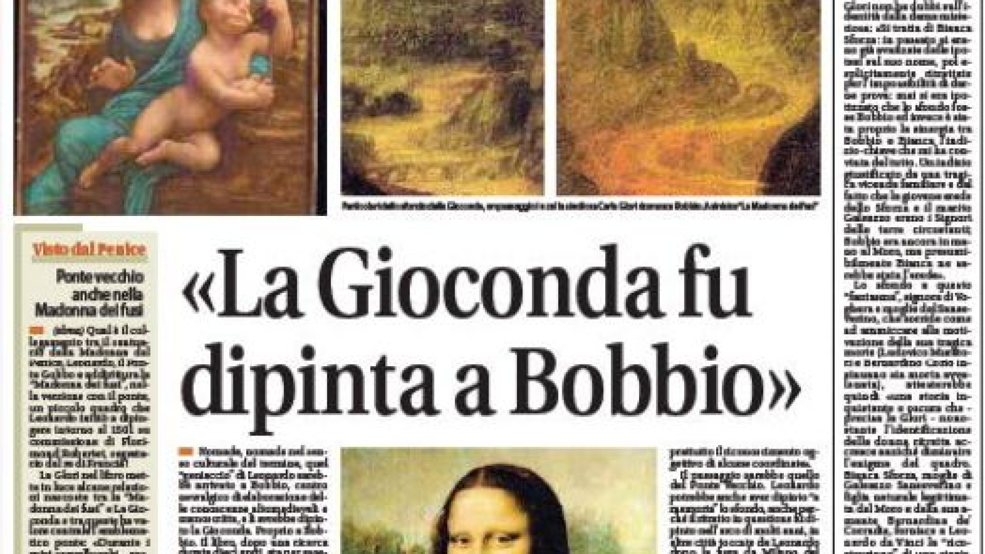 La studiosa Glori: "Alle spalle della Gioconda la sorgente di Piancasale"