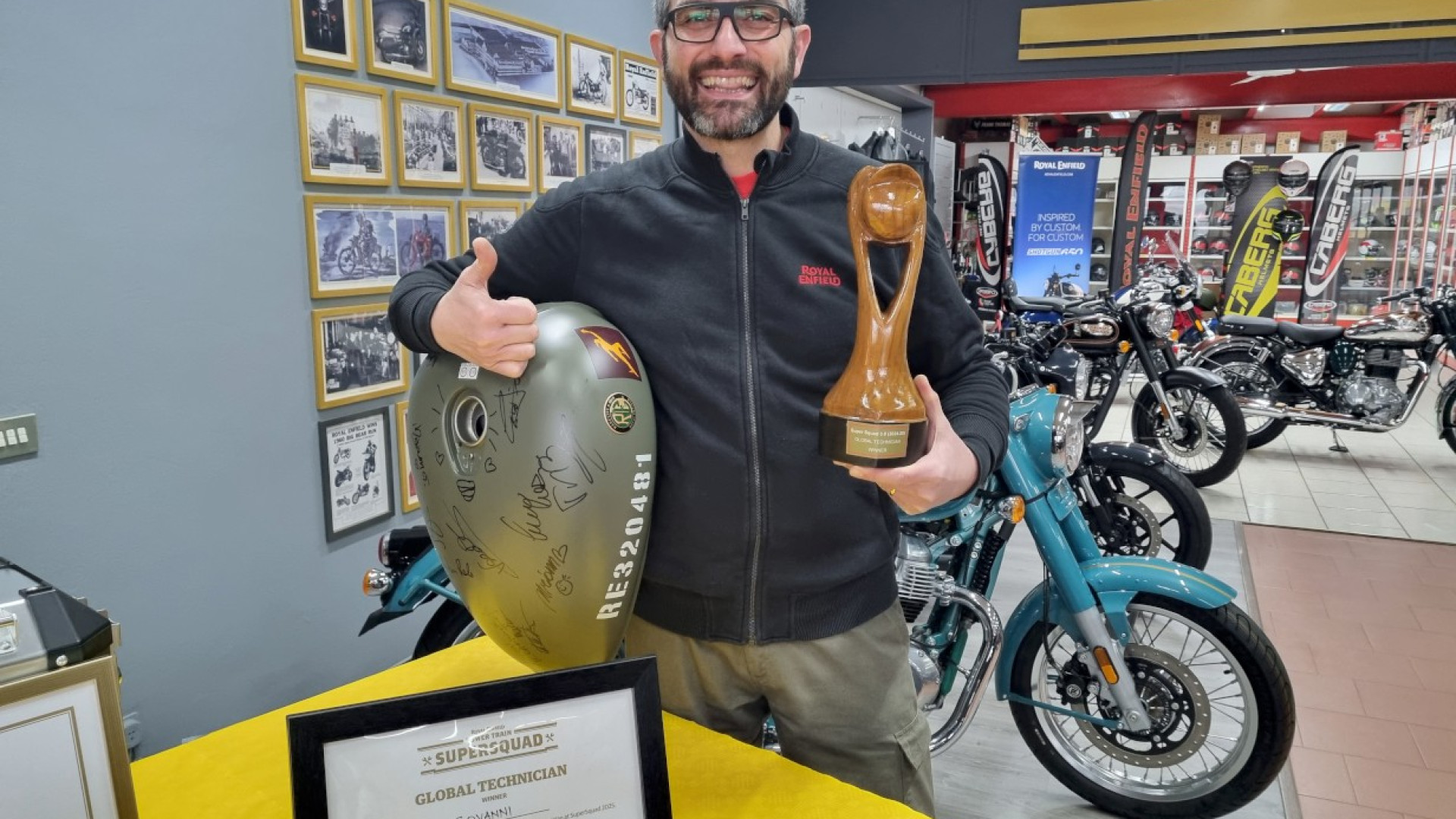 Giovanni Moruzzi campione mondiale dei meccanici targati Royal Enfield