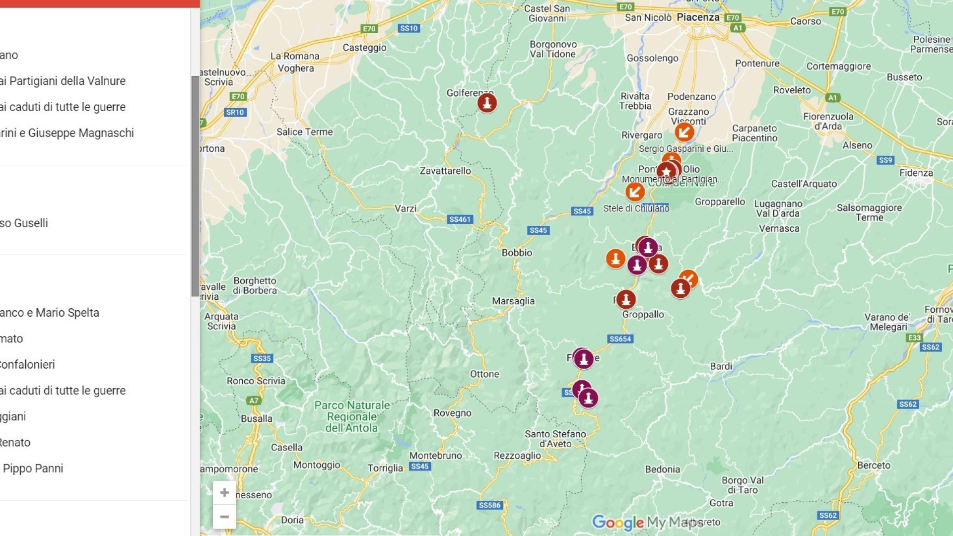 Anpi Val Nure, ecco la mappa digitale per trovare i monumenti ai partigiani
