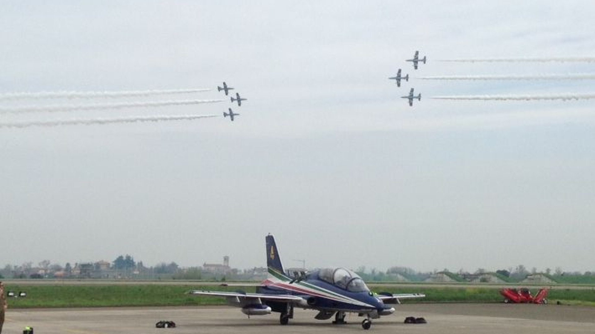 Frecce tricolori a San Damiano per il primo addestramento stagionale
