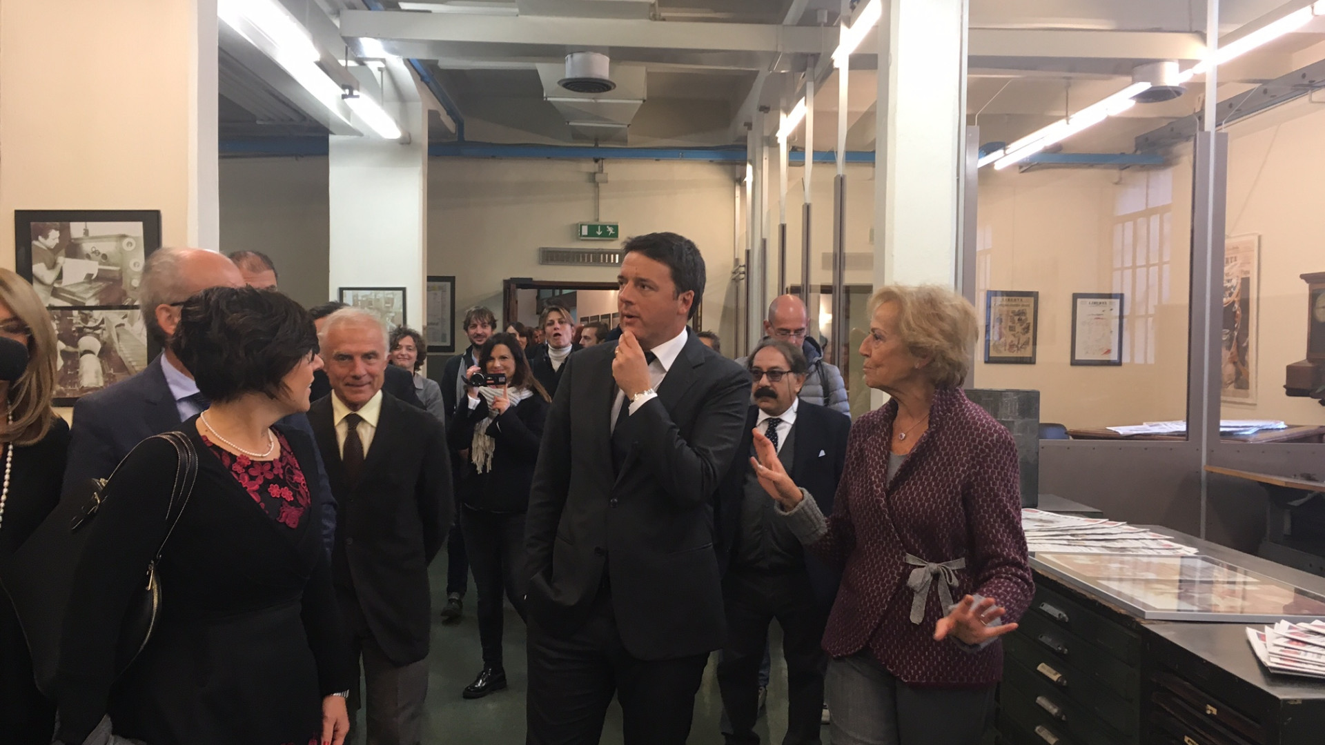 Il premier Renzi in visita a Libertà: "Azienda storica che guarda al futuro"