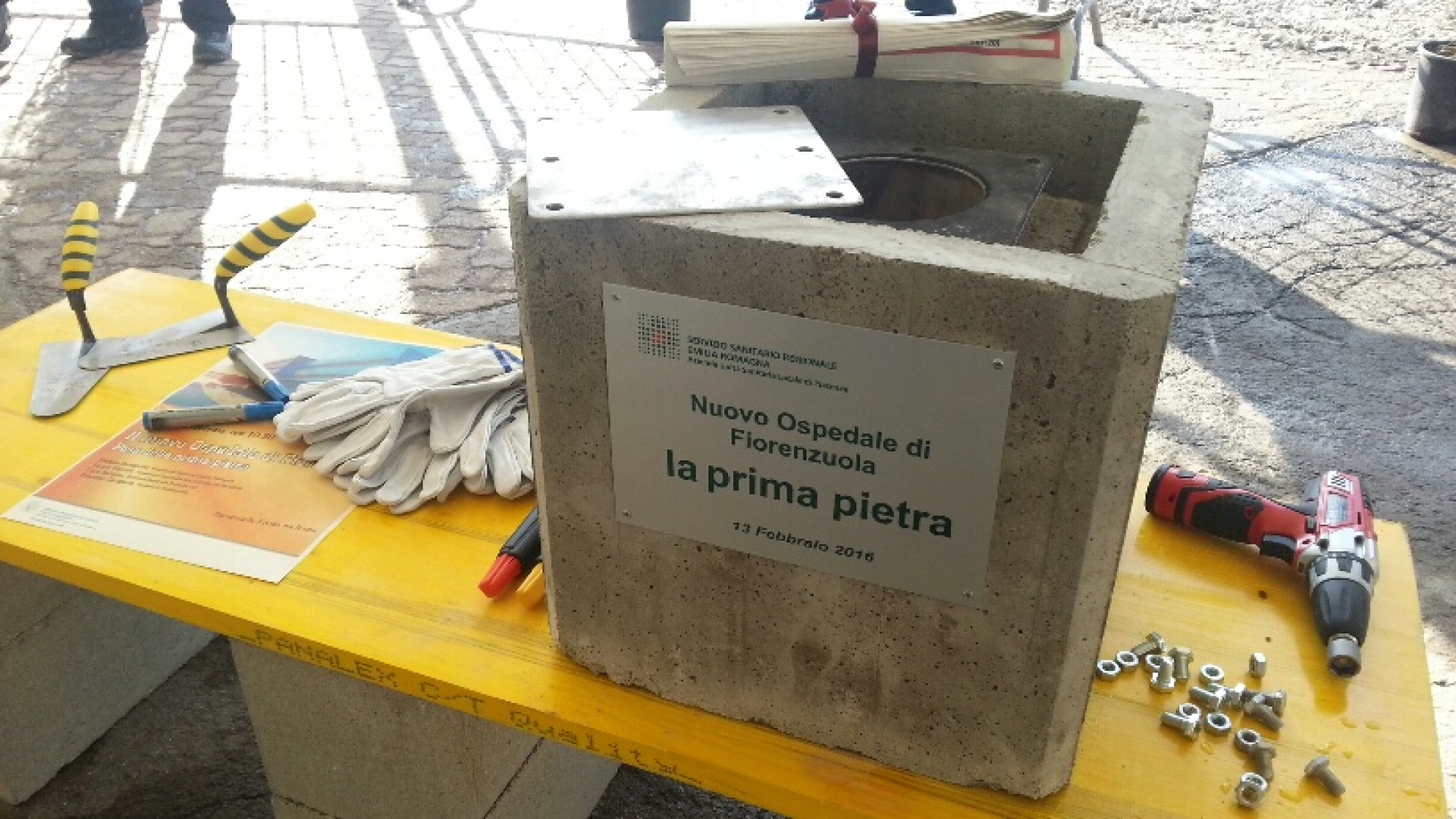 Ospedale di Fiorenzuola, con Bonaccini la posa della prima pietra