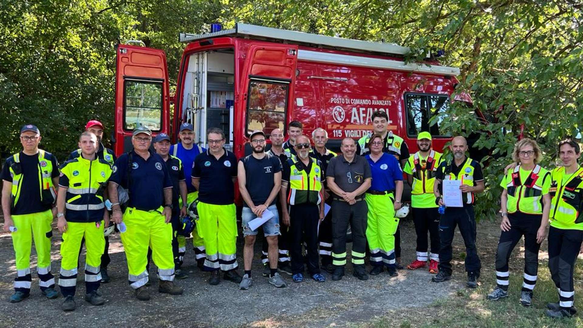 Ricerca dispersi, alla Galleana l'esercitazione di protezione civile e pompieri