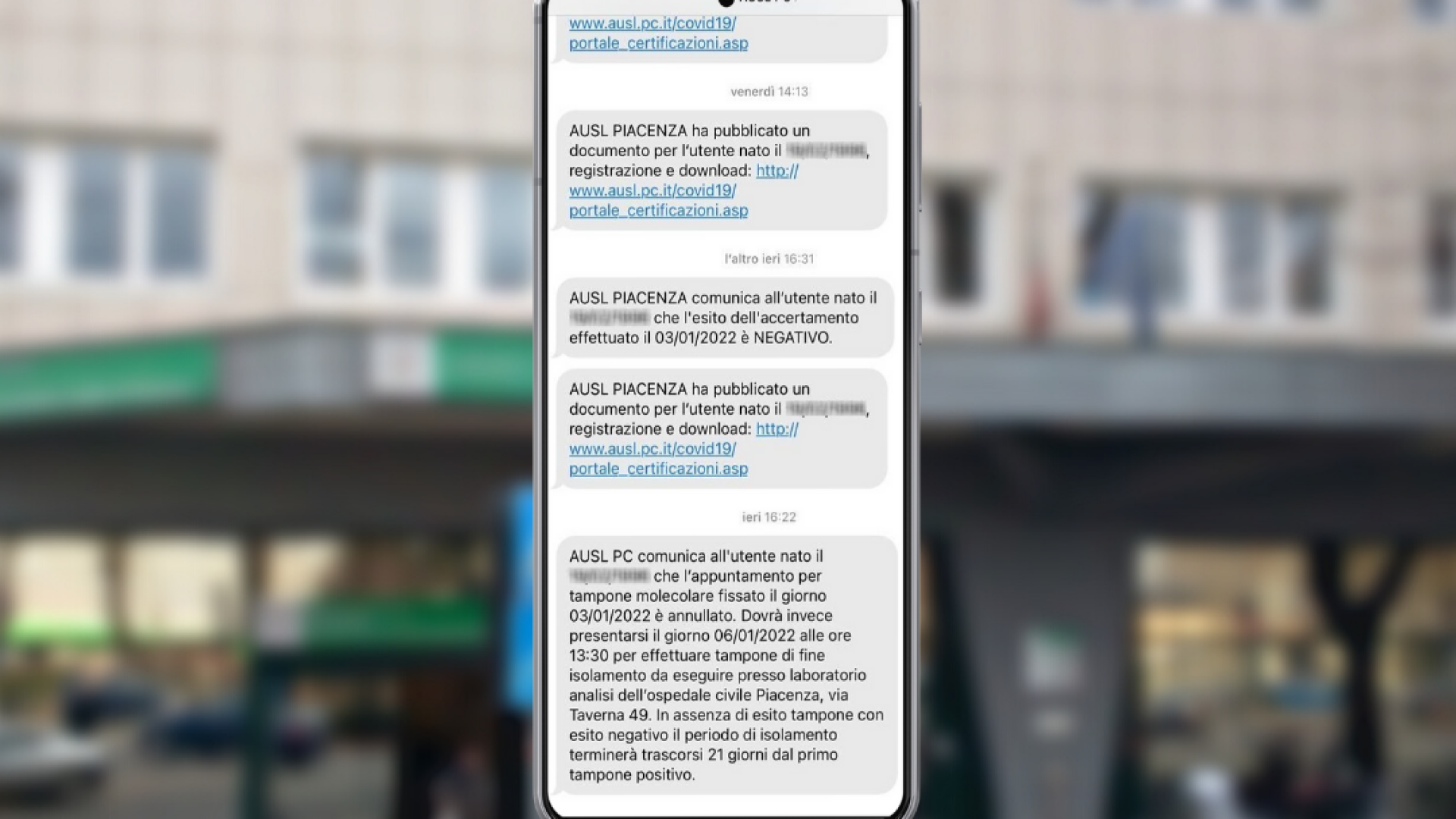 "Quarantene in ritardo e sms dell'Ausl in tilt": altre segnalazioni dei piacentini