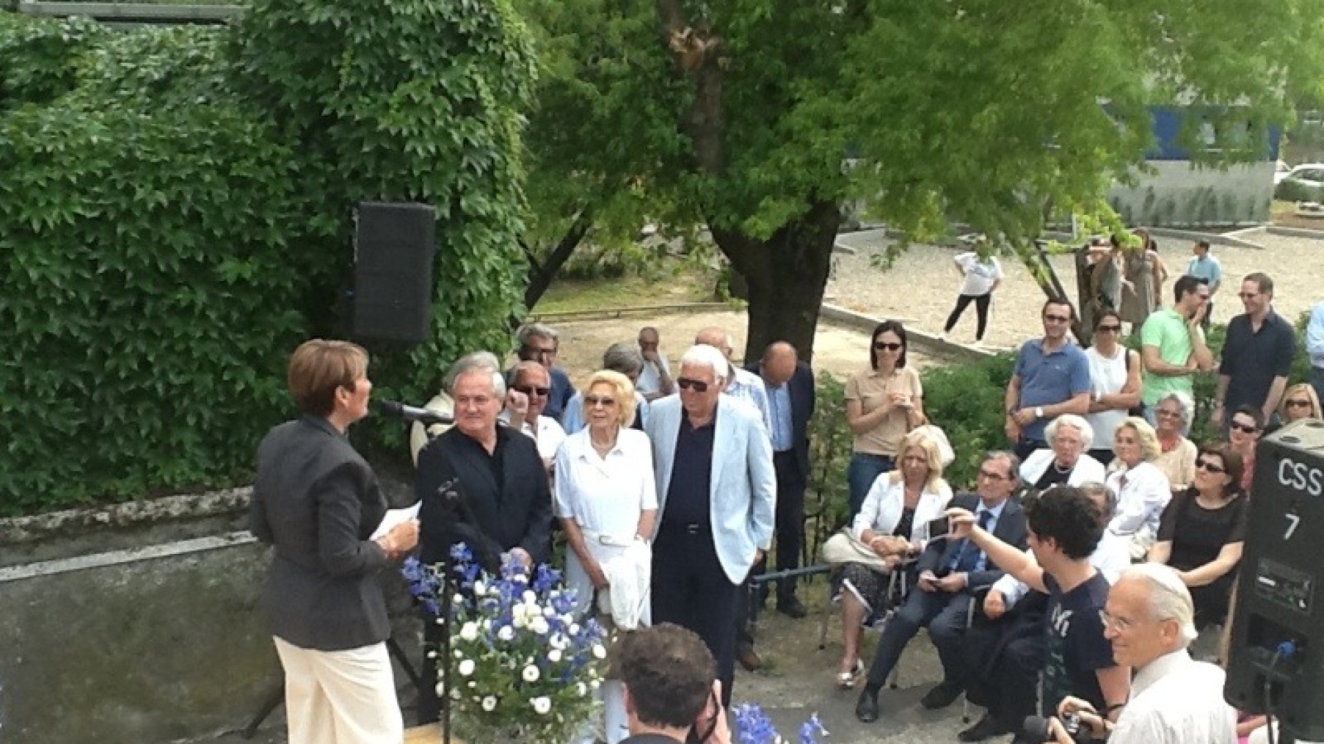 Nicola Pietrangeli e Lea Pericoli alla Nino per l'inaugurazione del nuovo stadio