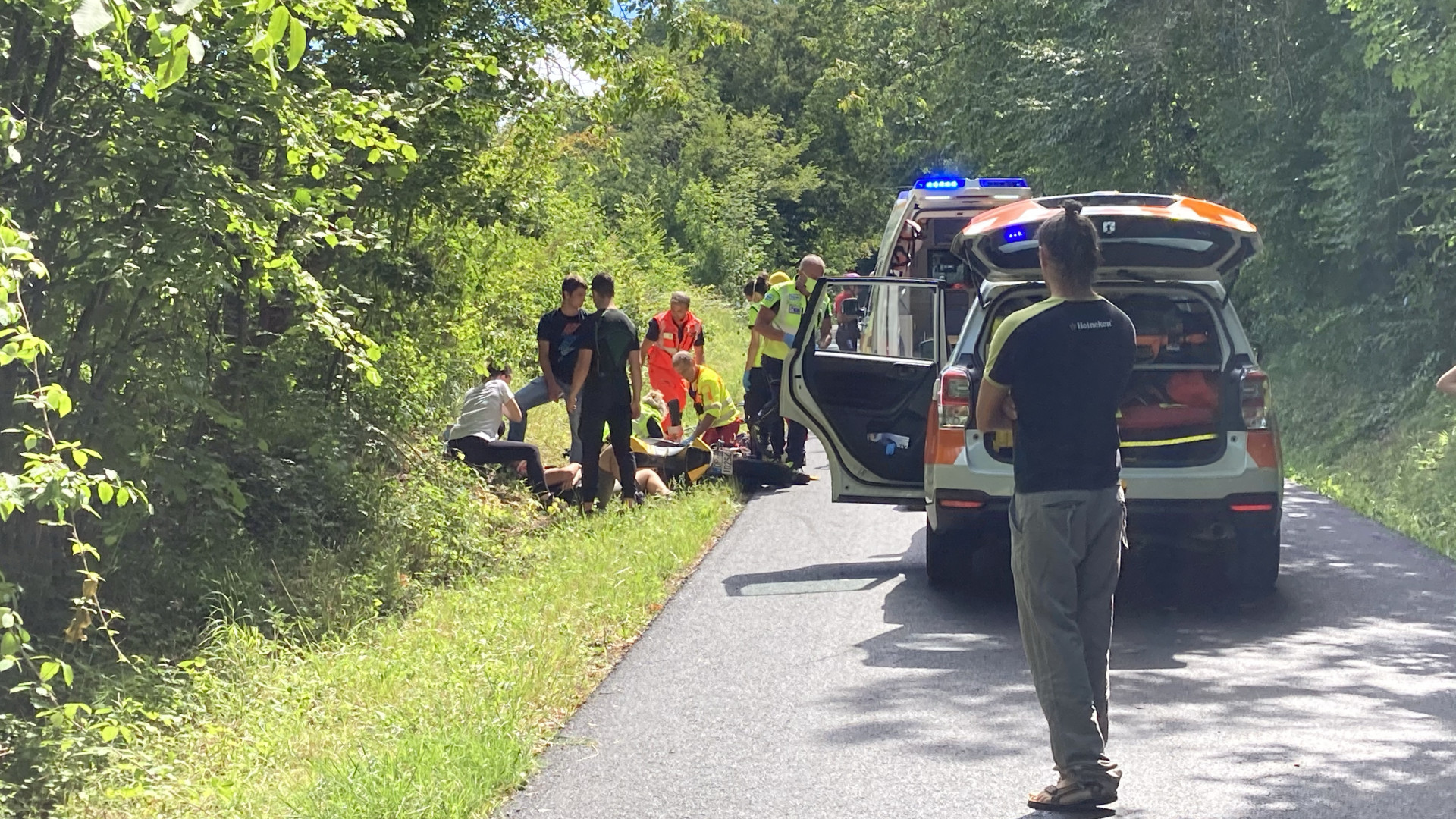 Frontale moto-bici: ciclista in gravi condizioni, trasportato a Parma in elicottero