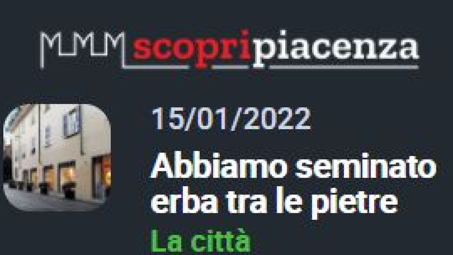 Cosa fare a Piacenza e provincia? Te lo dice il widget di ScopriPiacenza