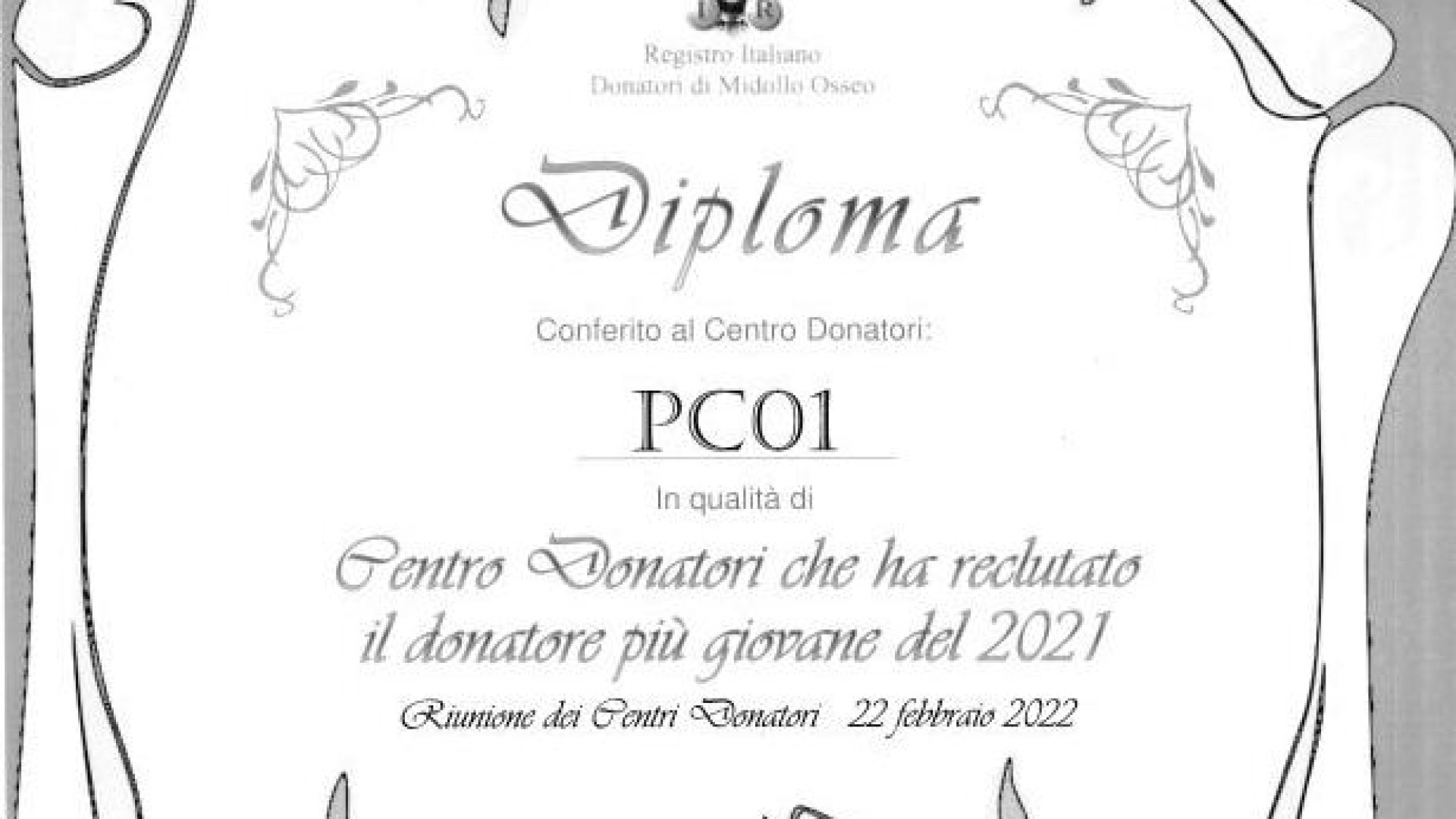 A Piacenza il più giovane donatore di midollo osseo. "Esempio per i coetanei"