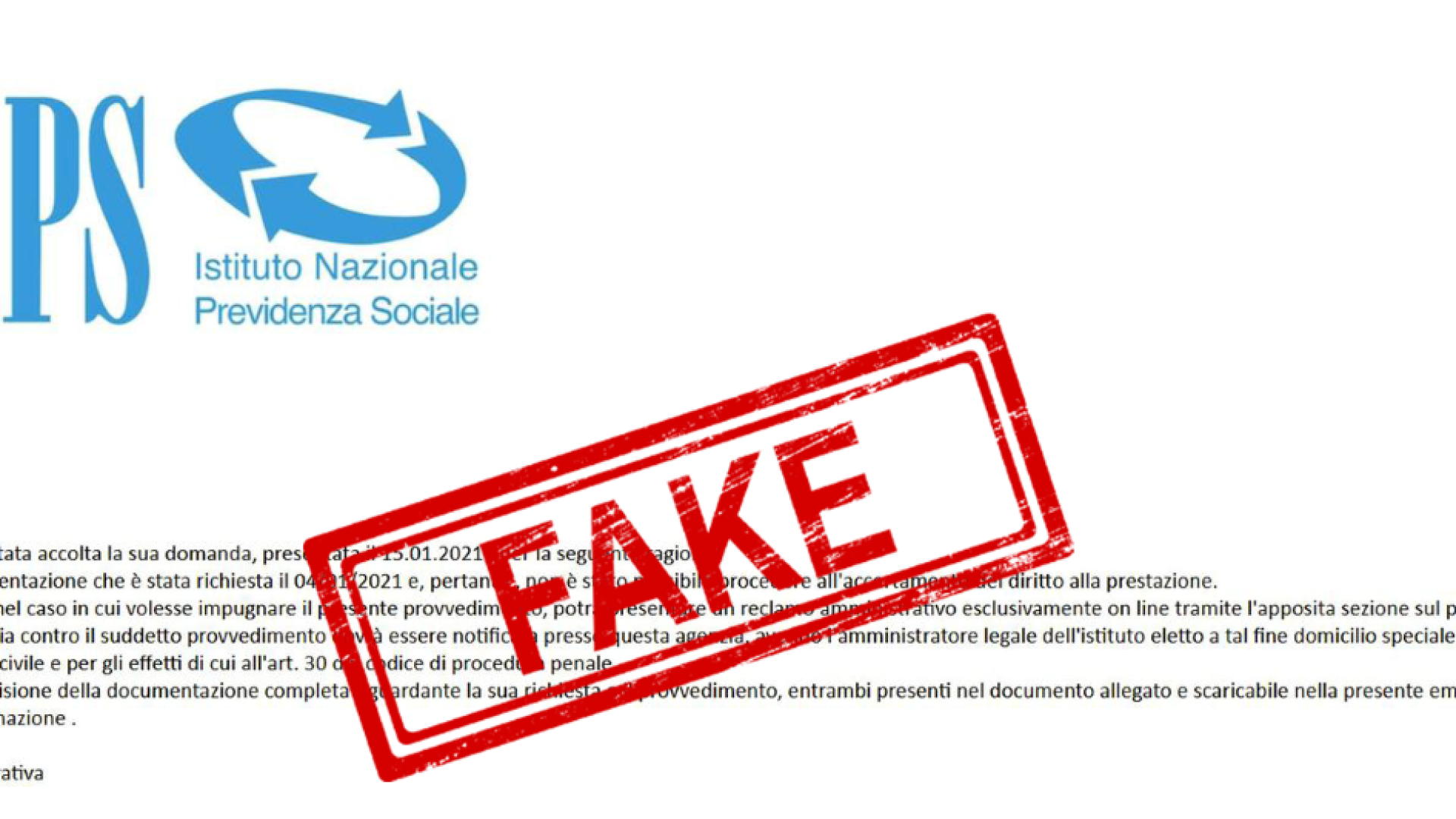 Inps mette in guardia: "Circolano false mail, non apritele perché è una truffa"