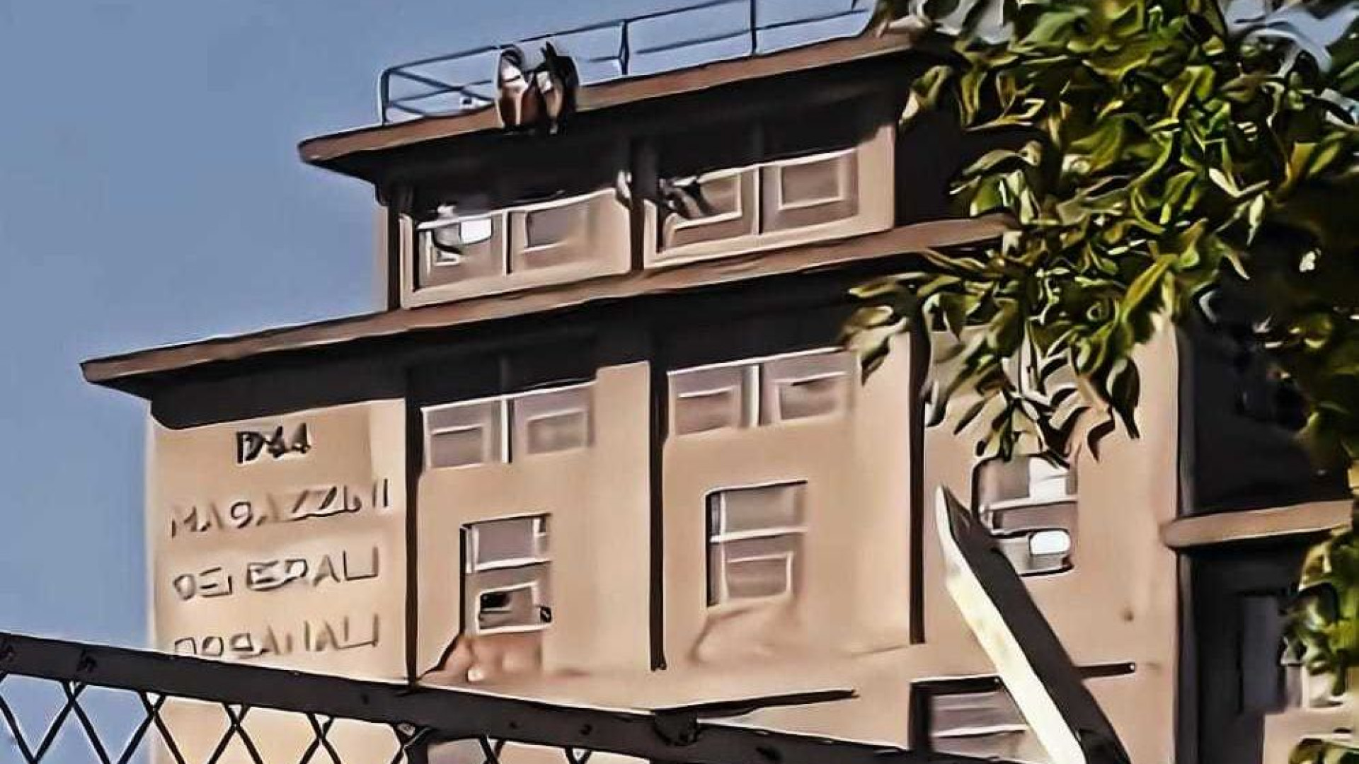 Sfida folle: due giovani sul tetto del palazzo a 15 metri. Arriva la polizia