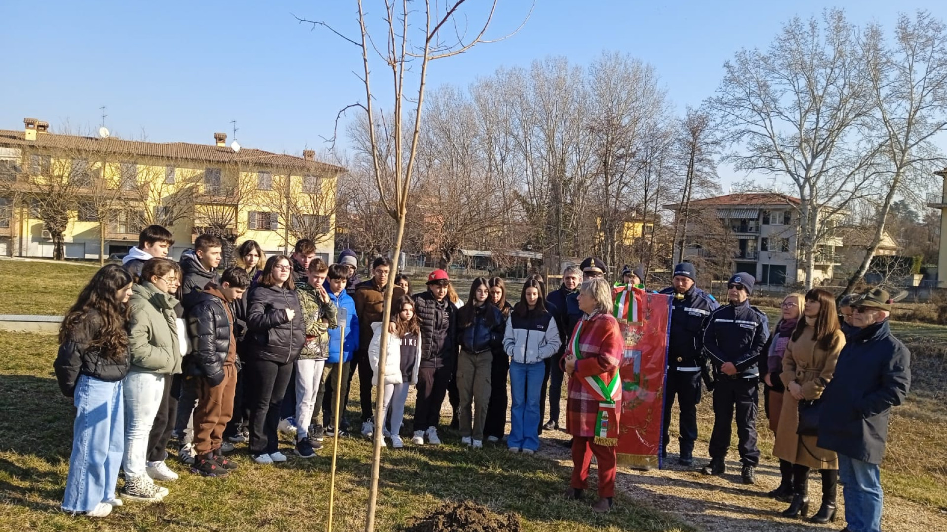 Castel San Giovanni, un albero di Faggio per celebrare la Giornata del ricordo