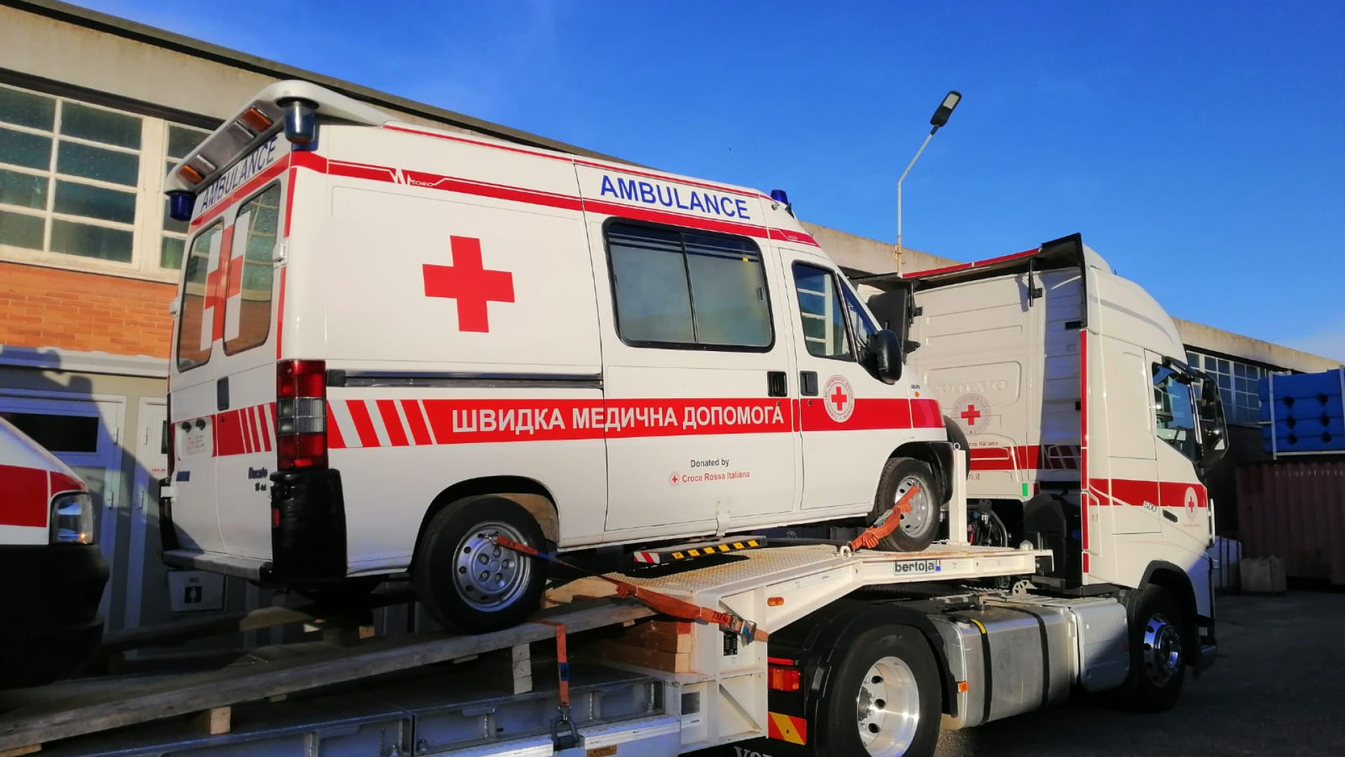 L’ambulanza donata dalla Cri di Piozzano in servizio sulle le strade dell'Ucraina