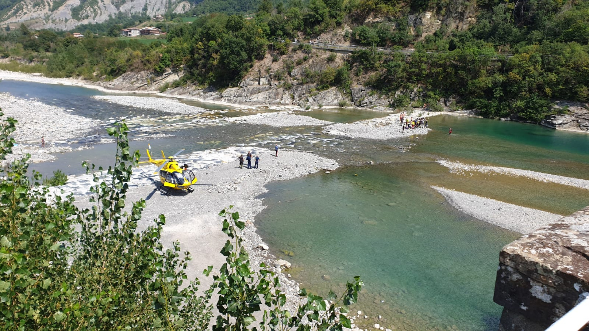 Un uomo in difficoltà in Trebbia e salvato in extremis. IL VIDEO
