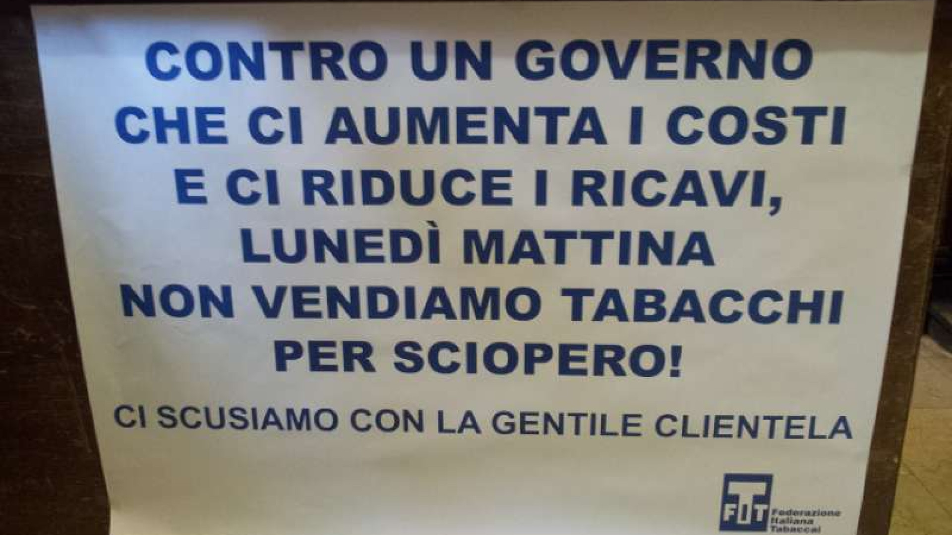Tabaccai in sciopero: adesione del 70% a Piacenza e provincia
