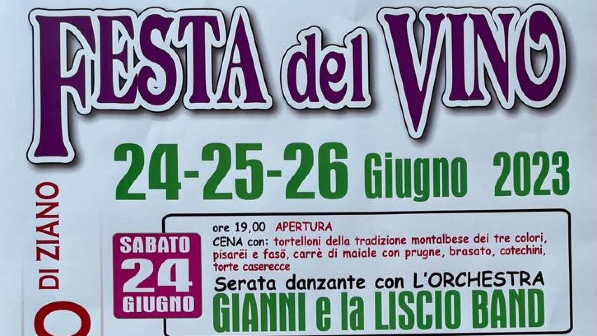 A Montalbo di Ziano torna la Festa del vino: tre giorni di cibo, musica e allegria