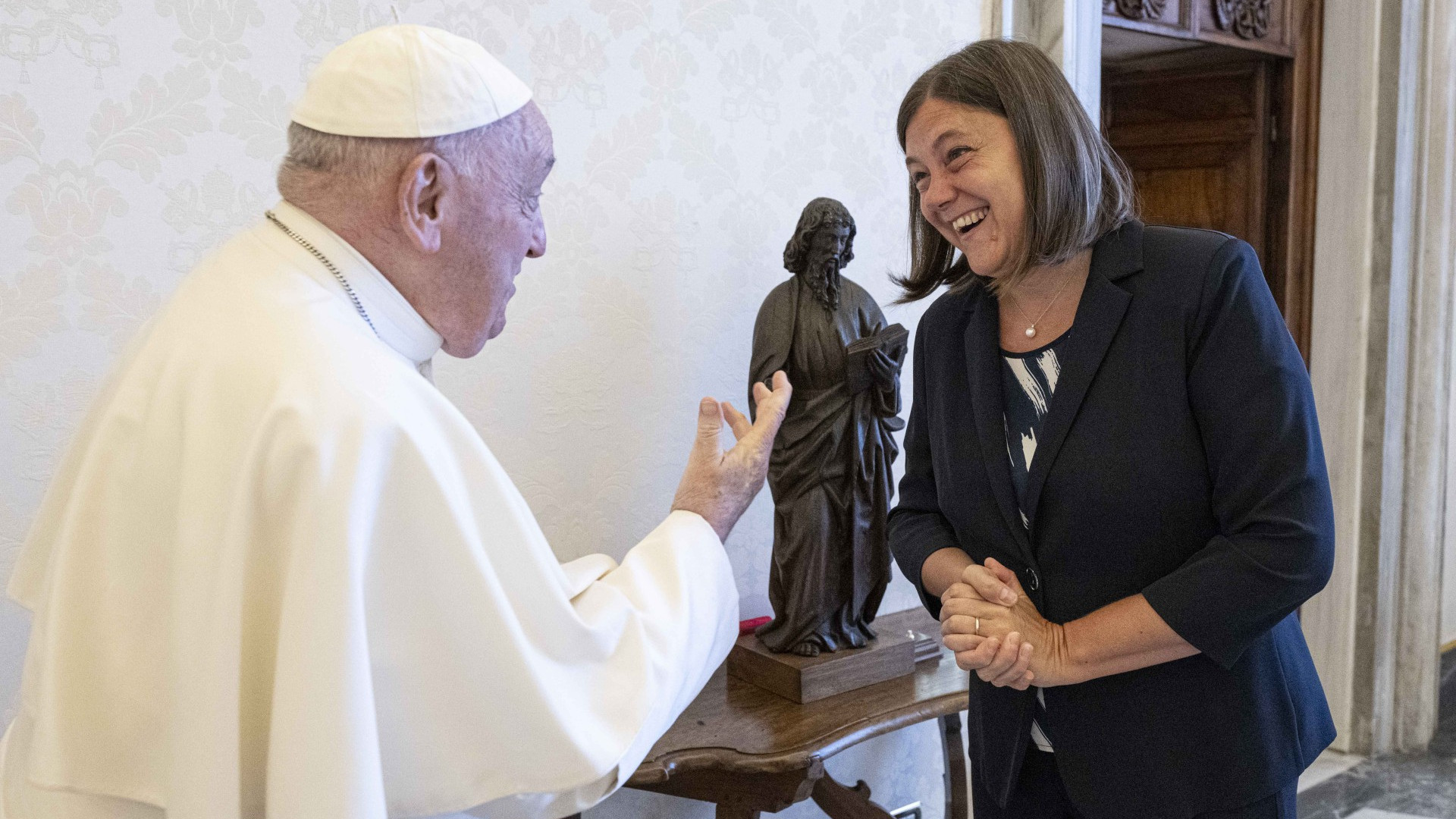 Il rettore dell’Università Cattolica Elena Beccalli in udienza da Papa Francesco