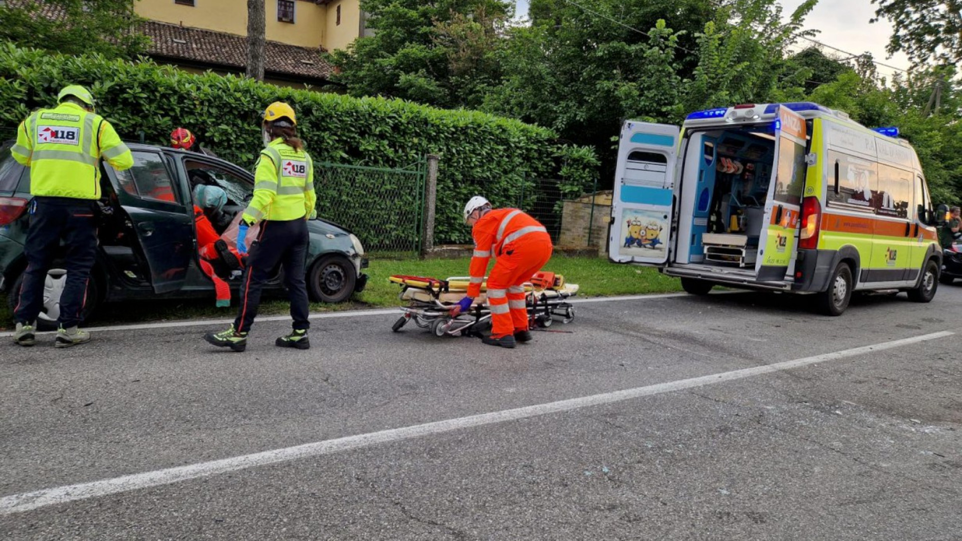 Scontro tra auto e camion, un ferito a Sant'Antonio di Castell'Arquato