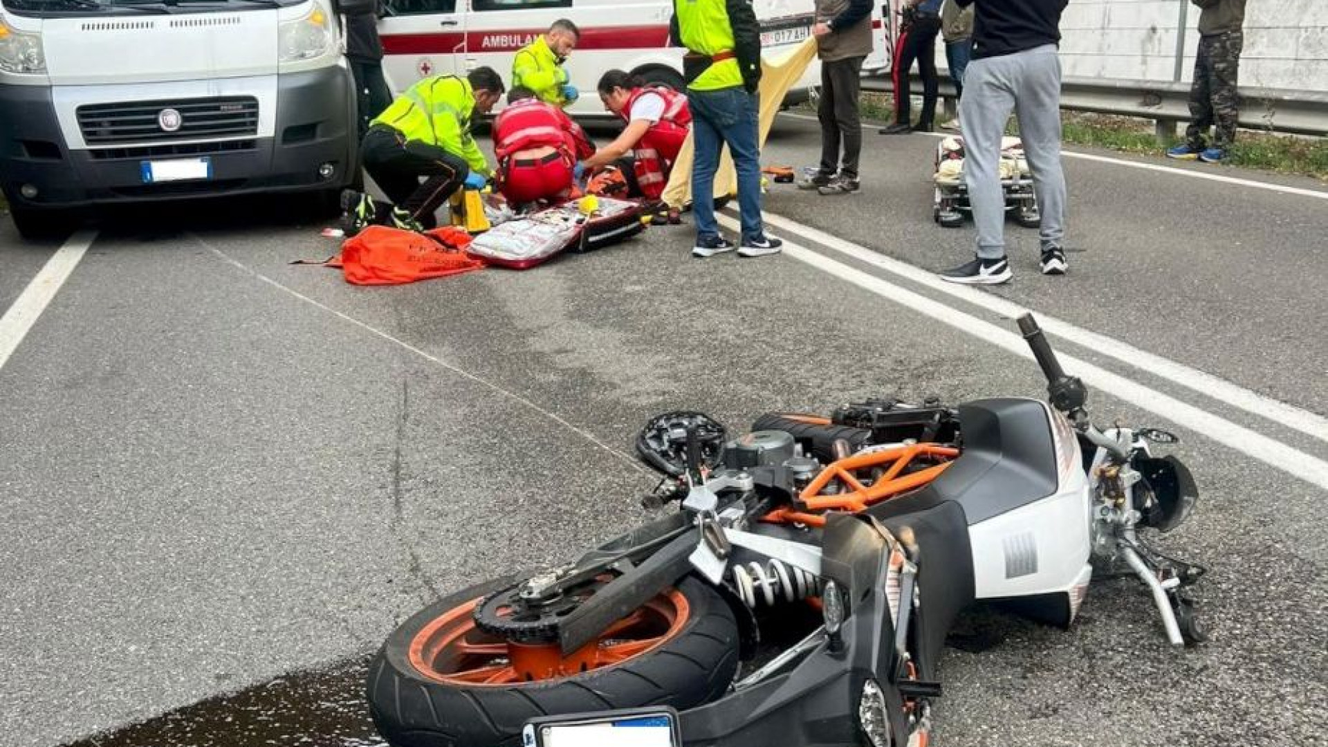 Centauro caduto all'uscita della galleria di Barberino, trasportato a Piacenza