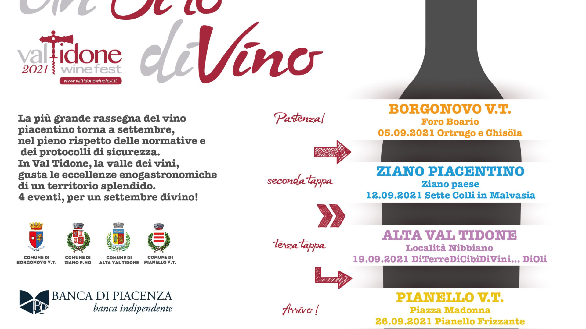 Da ortrugo e chisöla a passiti e buslàn: torna il Valtidone Wine Fest