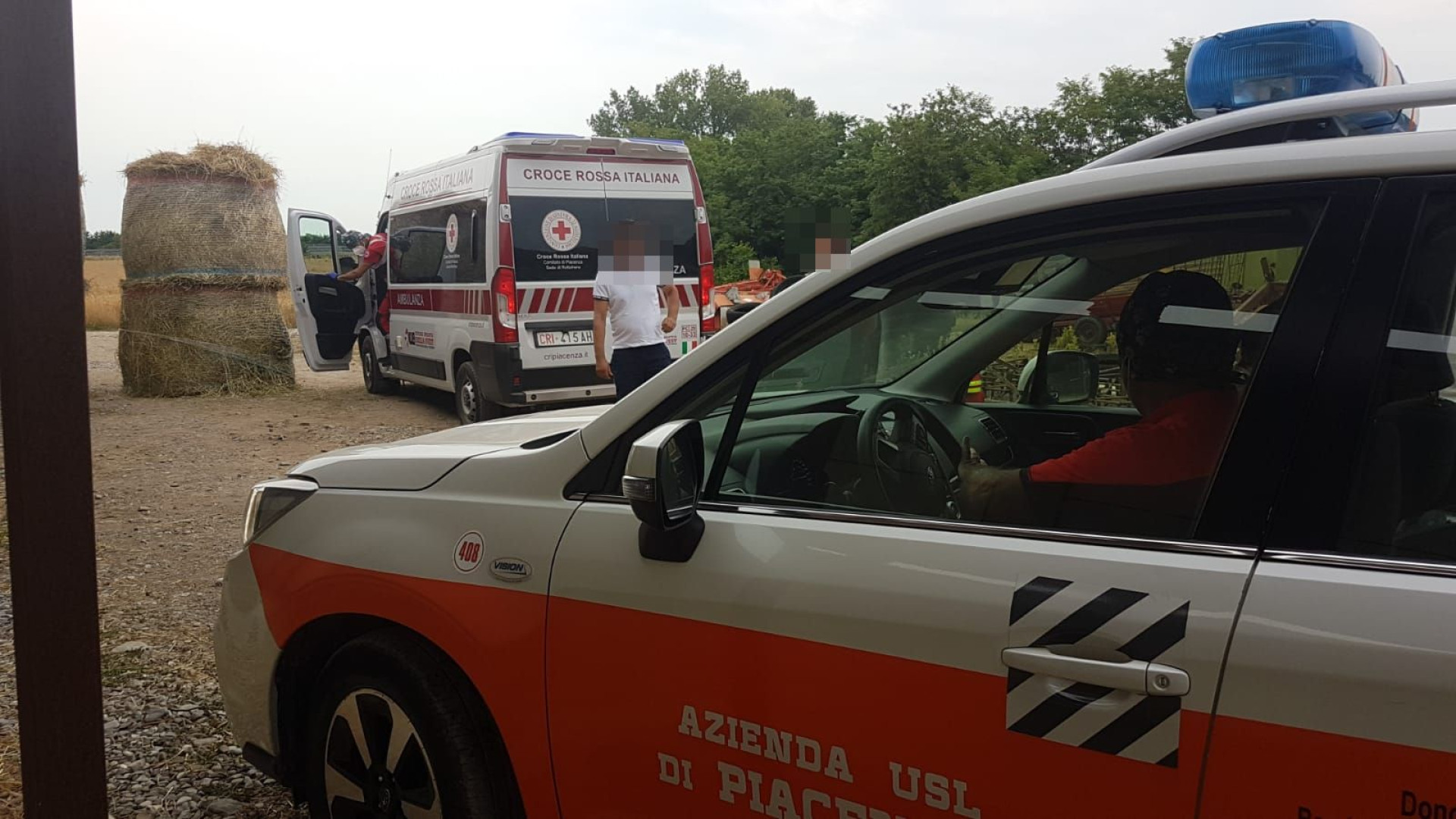 Infortunio a Rottofreno, colpito da una rotoballa: 85enne in ospedale