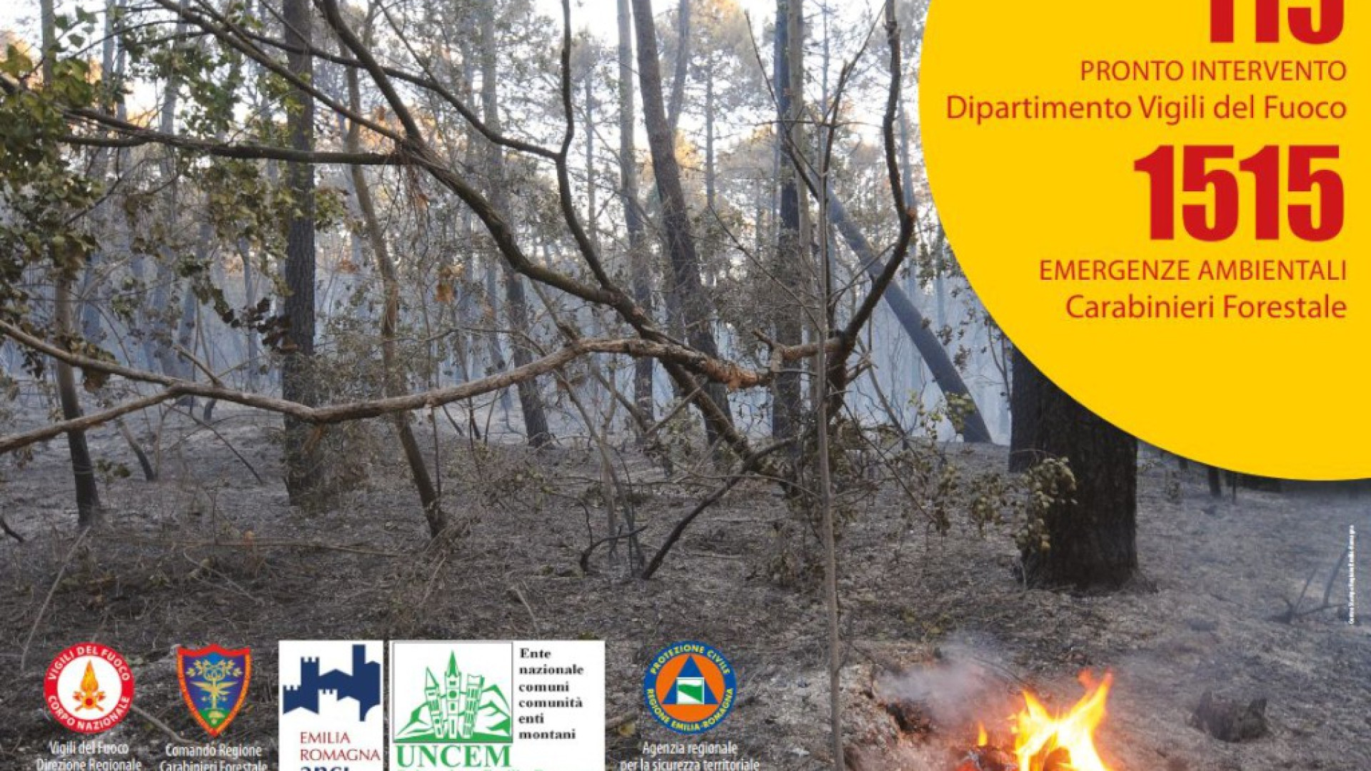 Incendi boschivi, prorogato il periodo di attenzione fino al 13 settembre