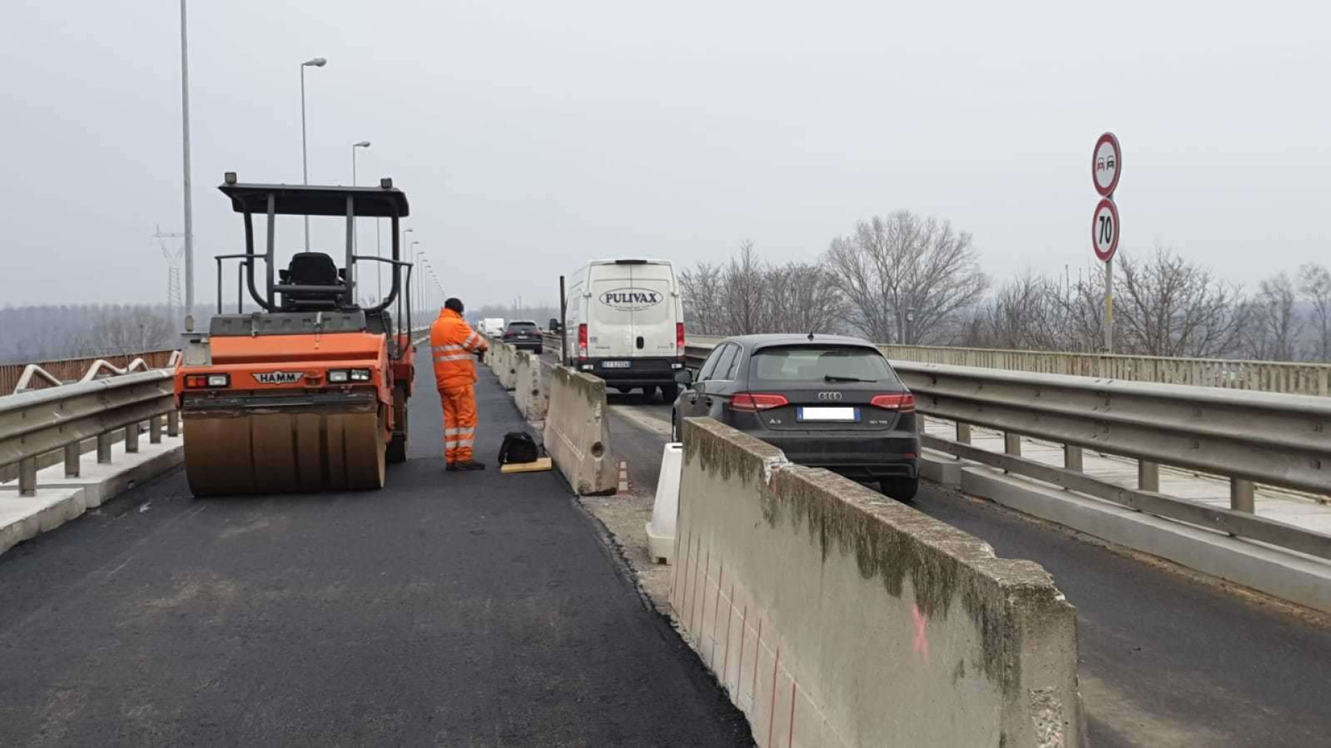 Pievetta, slitta di una settimana la riapertura della corsia del ponte