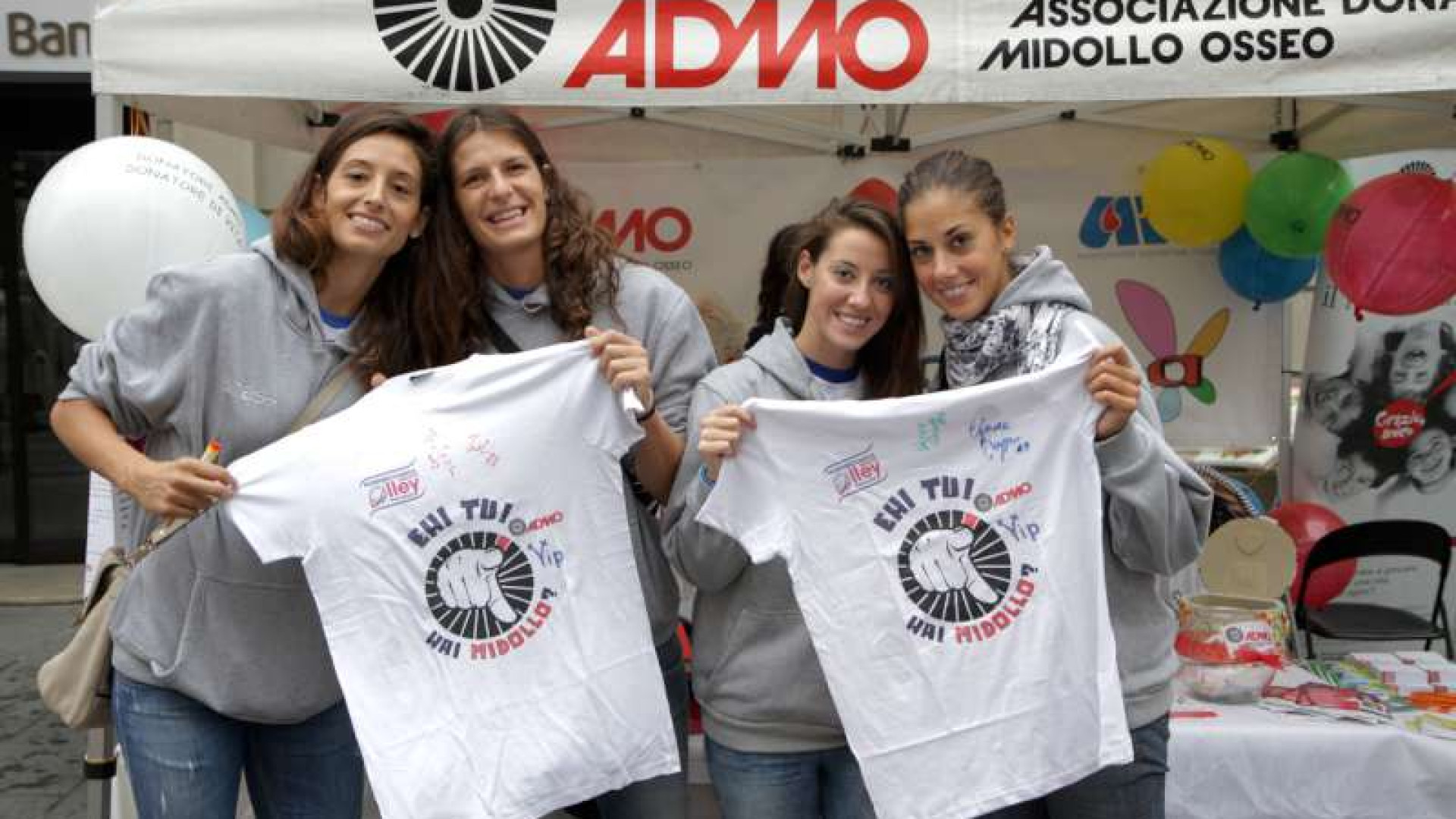 Inno alla vita in Largo Battisti con Admo e le atlete Nordmeccanica Rebecchi