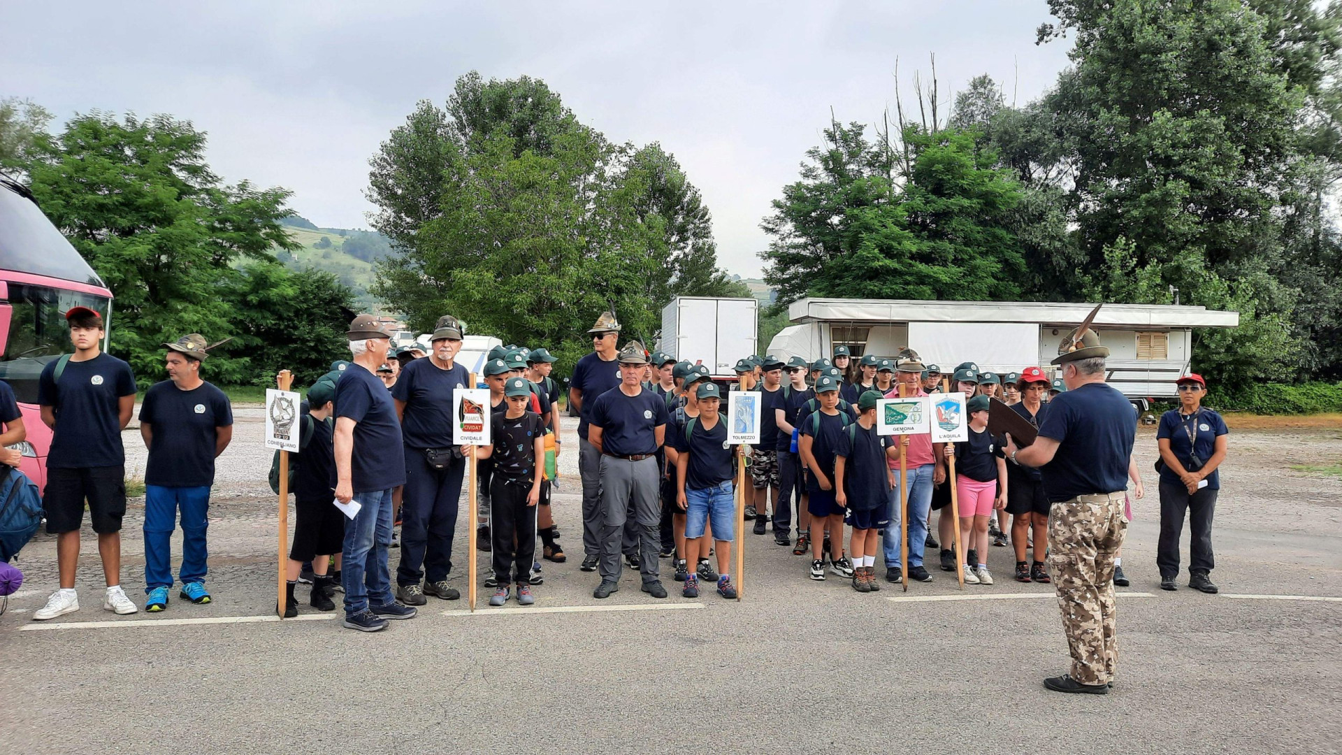 Il campo scuola alpini composto da 55 giovani arriva in Val Tidone
