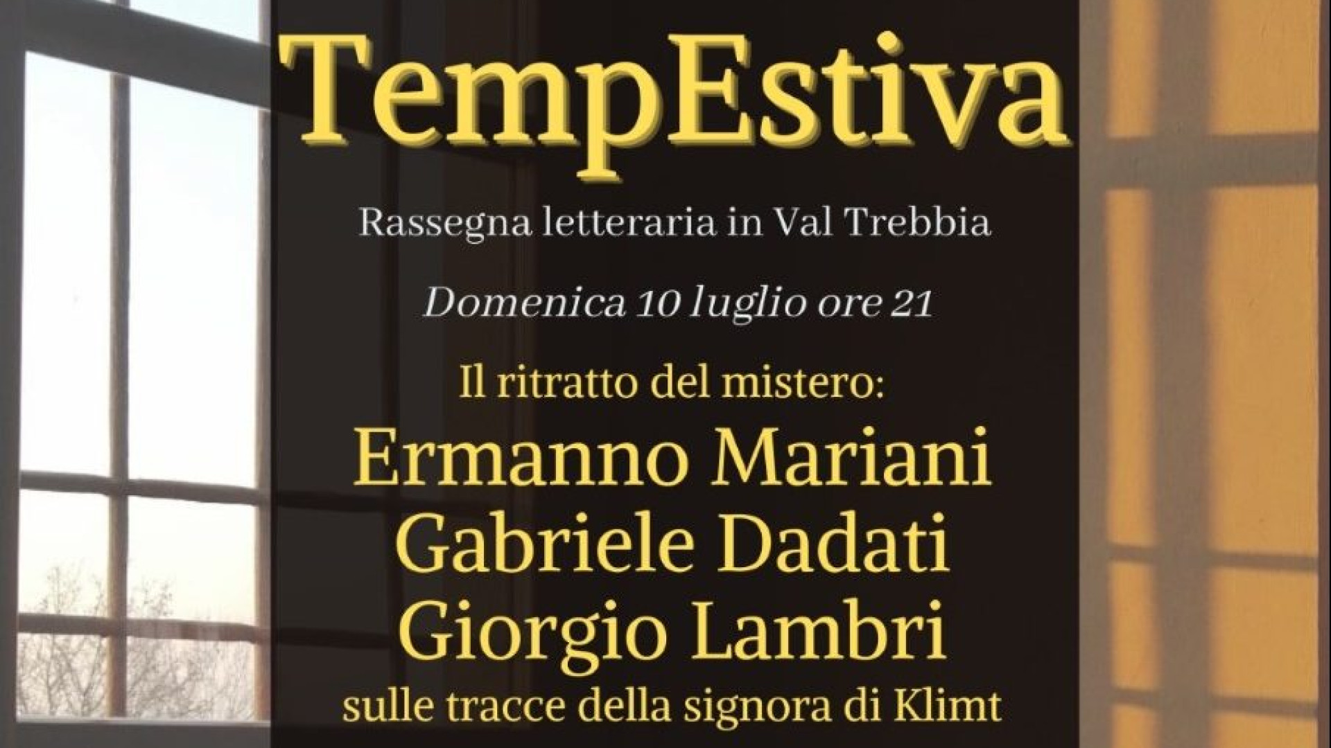 "Il ritratto del mistero", Dadati, Mariani e Lambri alla rassegna TempEstiva