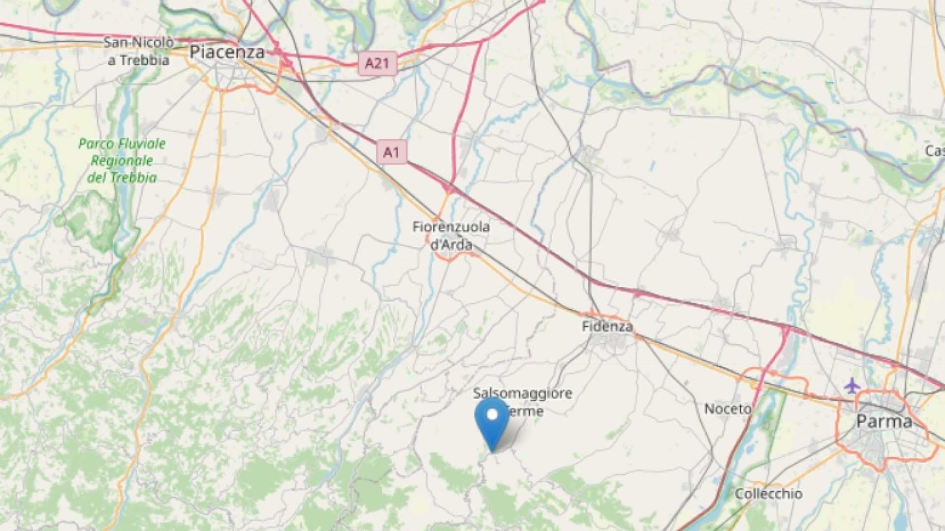 Terremoto a Salsomaggiore, avvertito anche nel Piacentino. Blackout in città