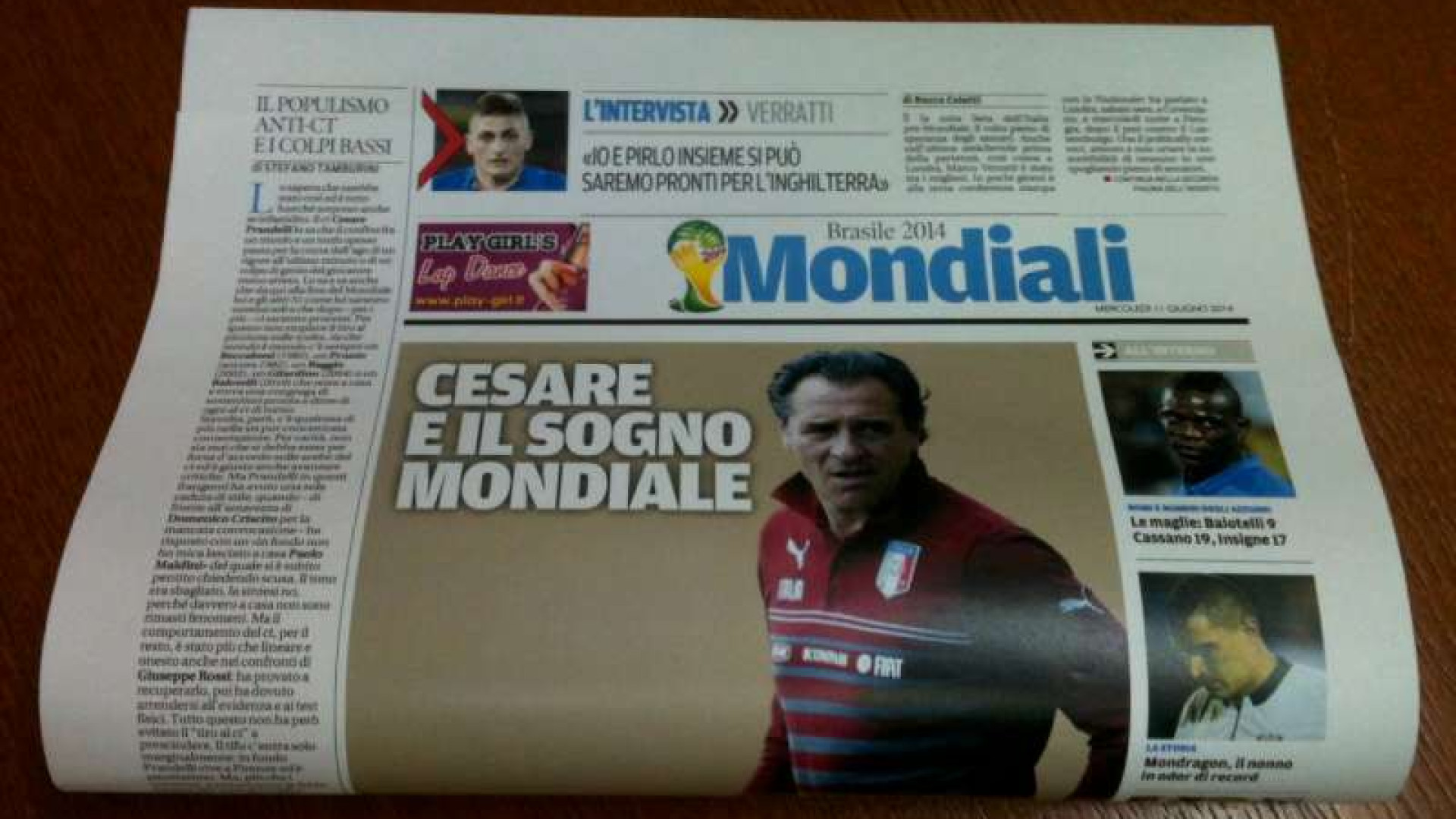 Mondiali, si parte. Oggi in omaggio con Libertà il secondo inserto speciale