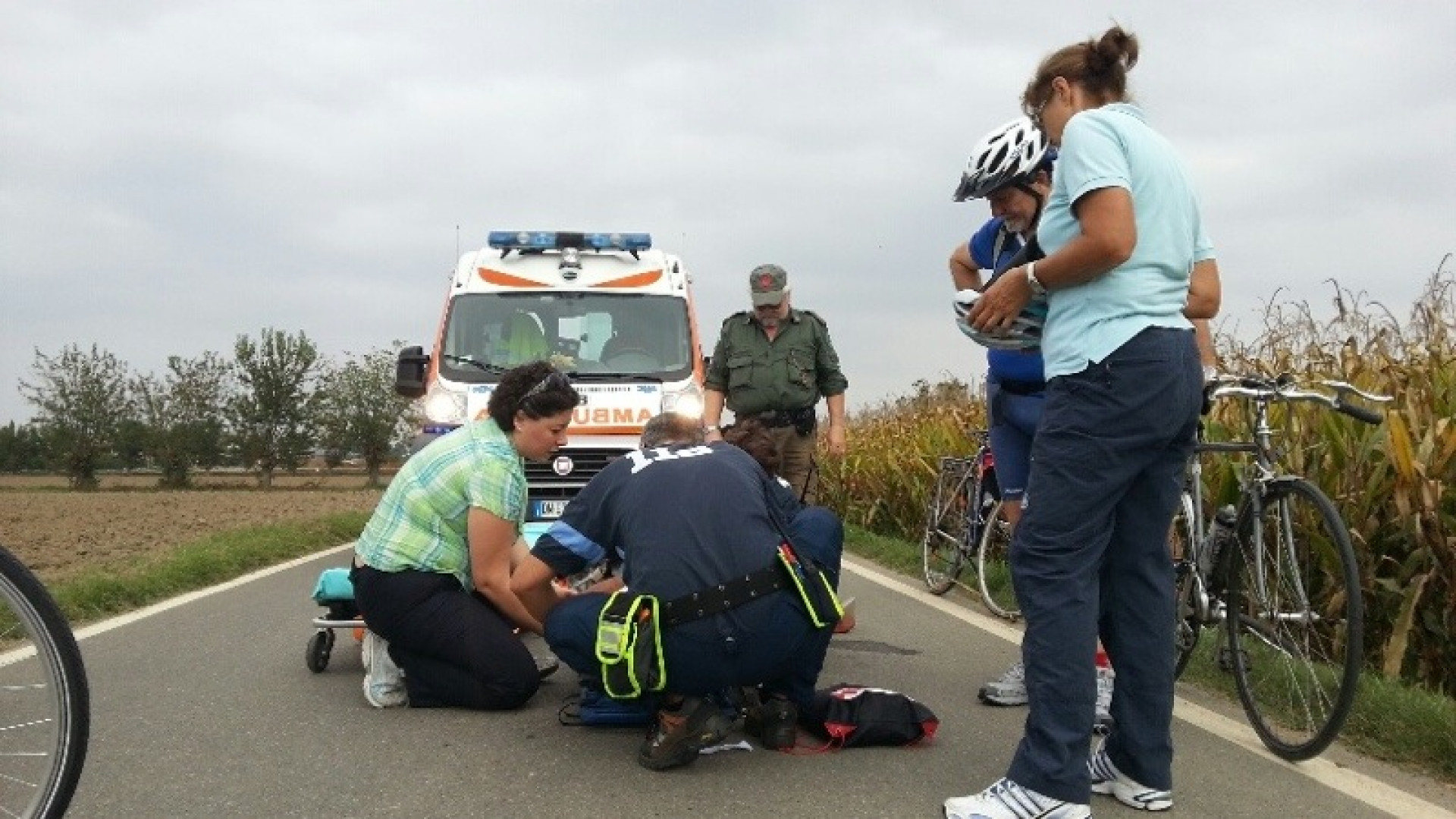 Gossolengo: malore alla biciclettata, ciclista al pronto soccorso