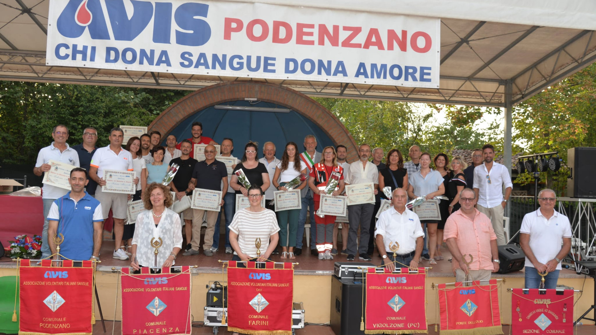 A Podenzano premiati i donatori benemeriti 2023. Due medaglie d'oro