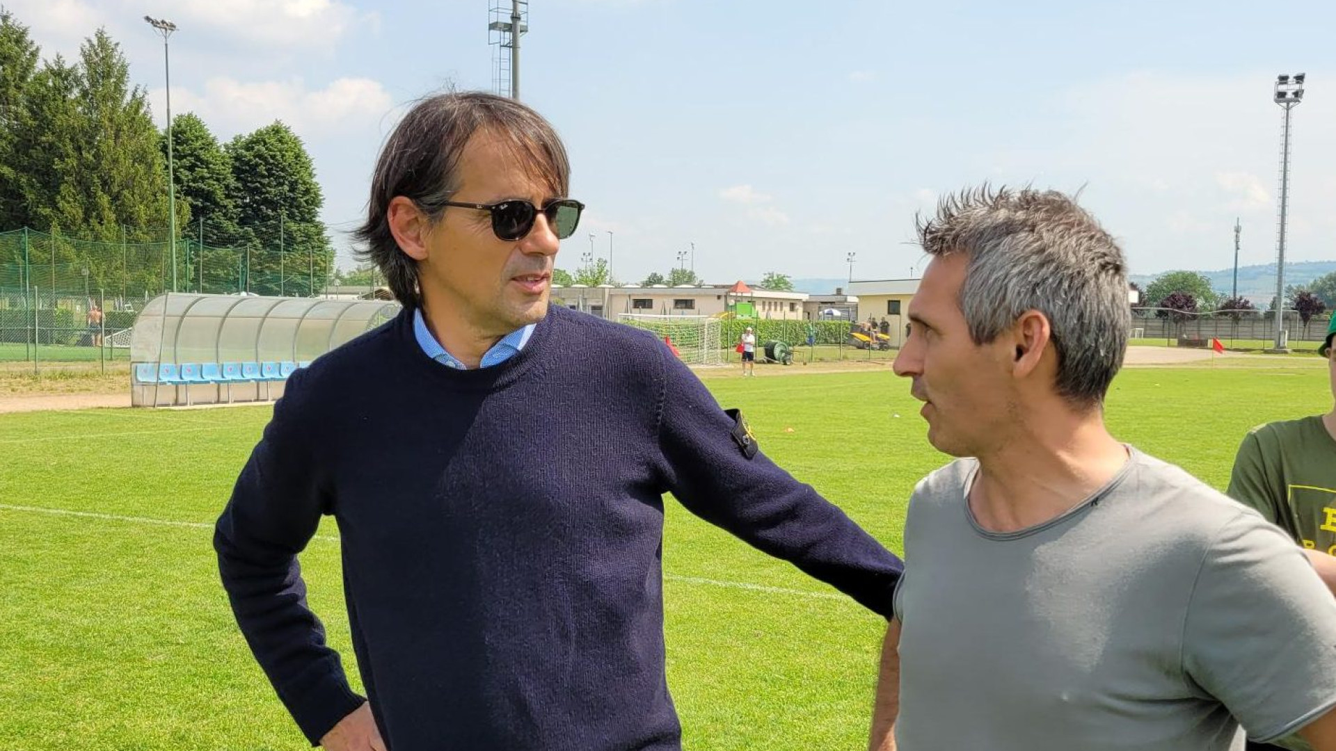 L'allenatore dell'Inter Simone Inzaghi a Borgonovo per tifare il figlio Lorenzo