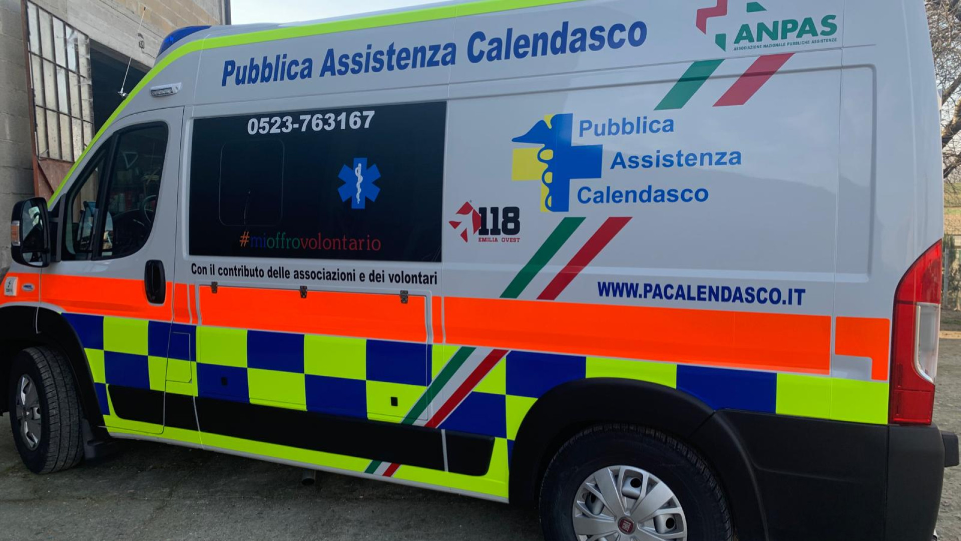 Nuova ambulanza alla Pubblica di Calendasco: "Grazie alle donazioni"