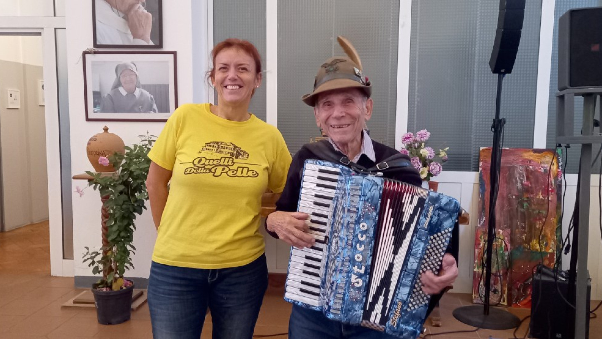 La fisarmonica di Bozzini alla Pellegrina. "Era l'ultimo desiderio di mia moglie"